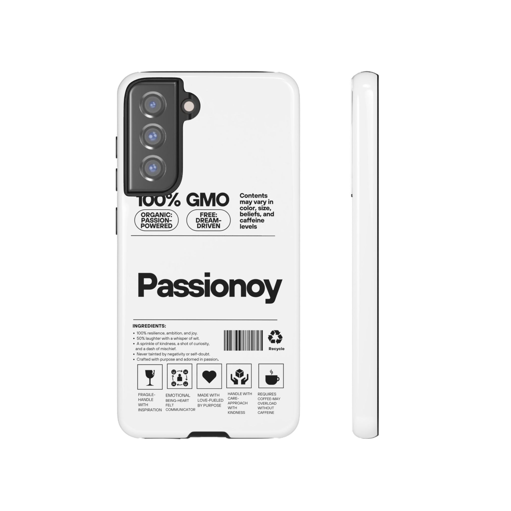 Passionoy Label Tough Cases - Custom Protective Phone Cases for iPhone, Samsung Galaxy, and Google Pixel