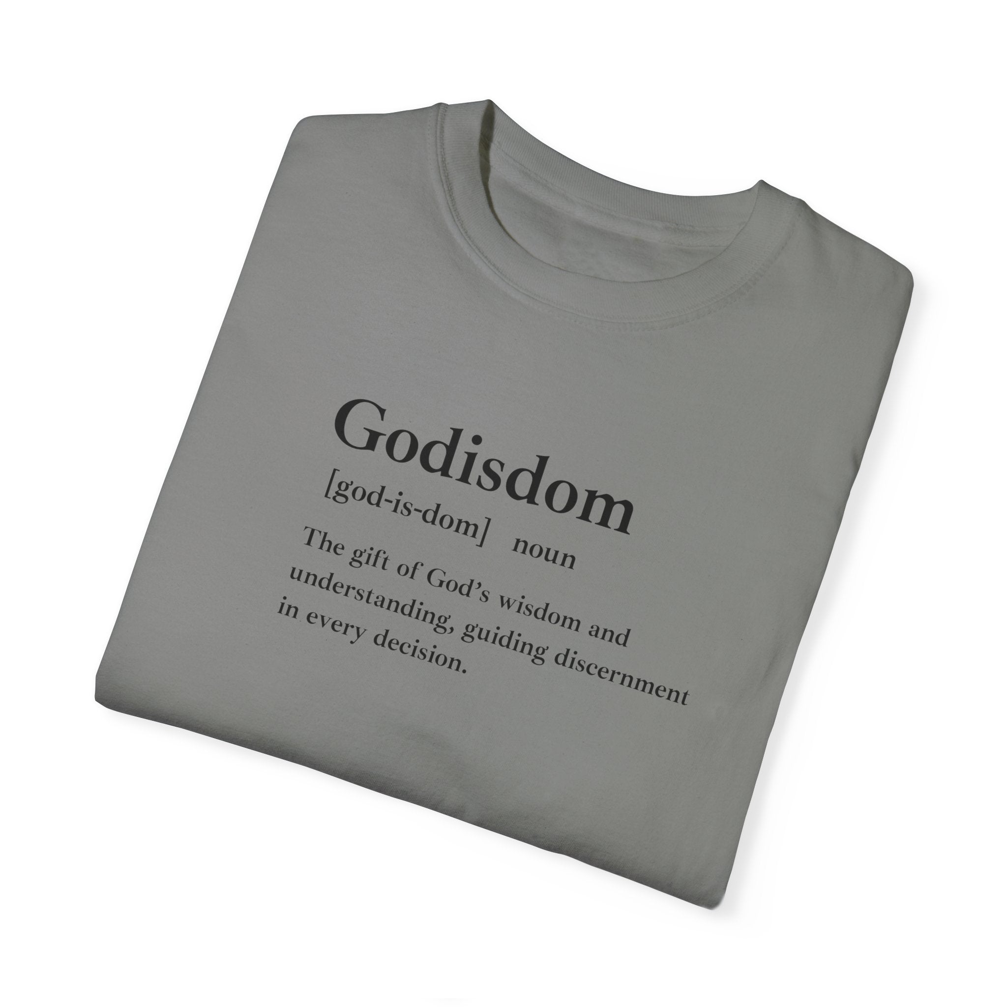 Godisdom Comfort Colors 1717 Garment-Dyed T-Shirt – 100% Cotton, Relaxed Fit, Customizable Faith-Inspired Tee