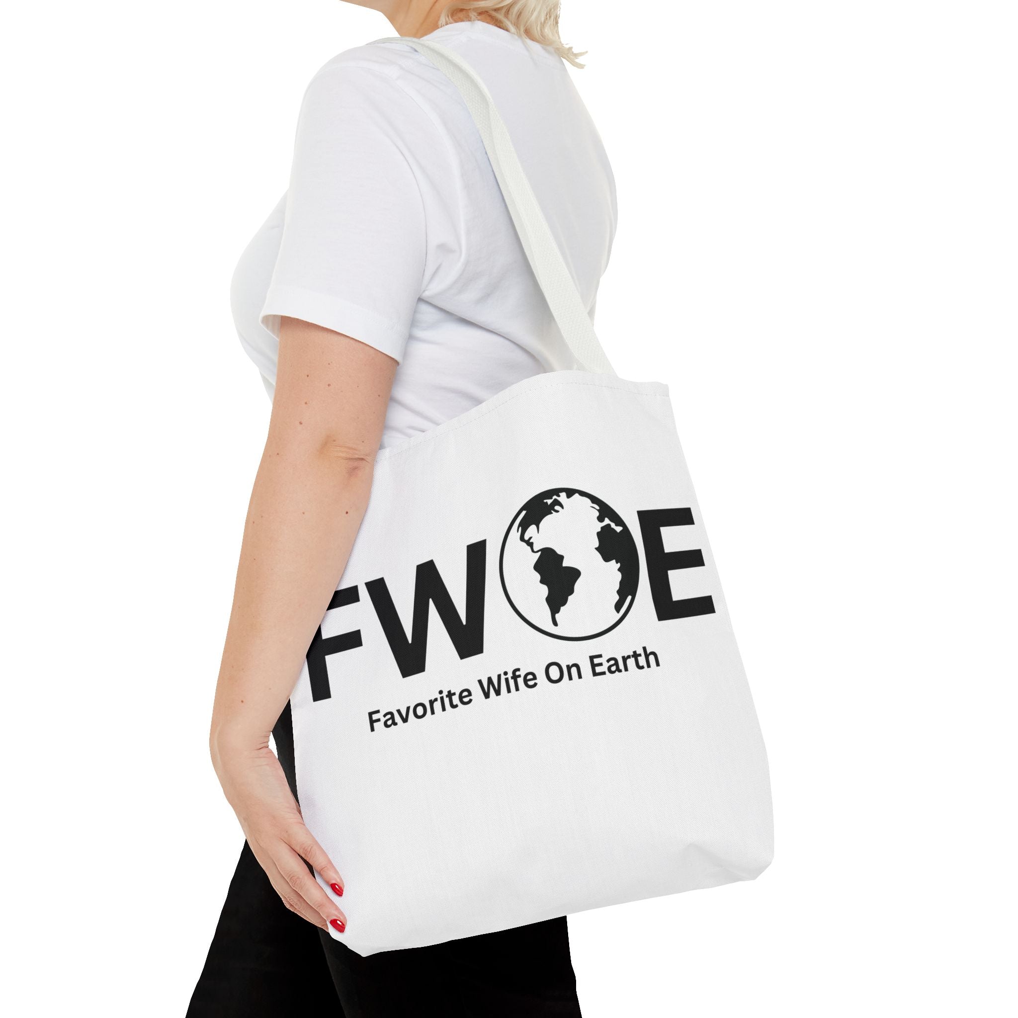 Favorite Wife On Earth (FWOE) Tote Bag - Custom Printed Stylish and Functional Tote
