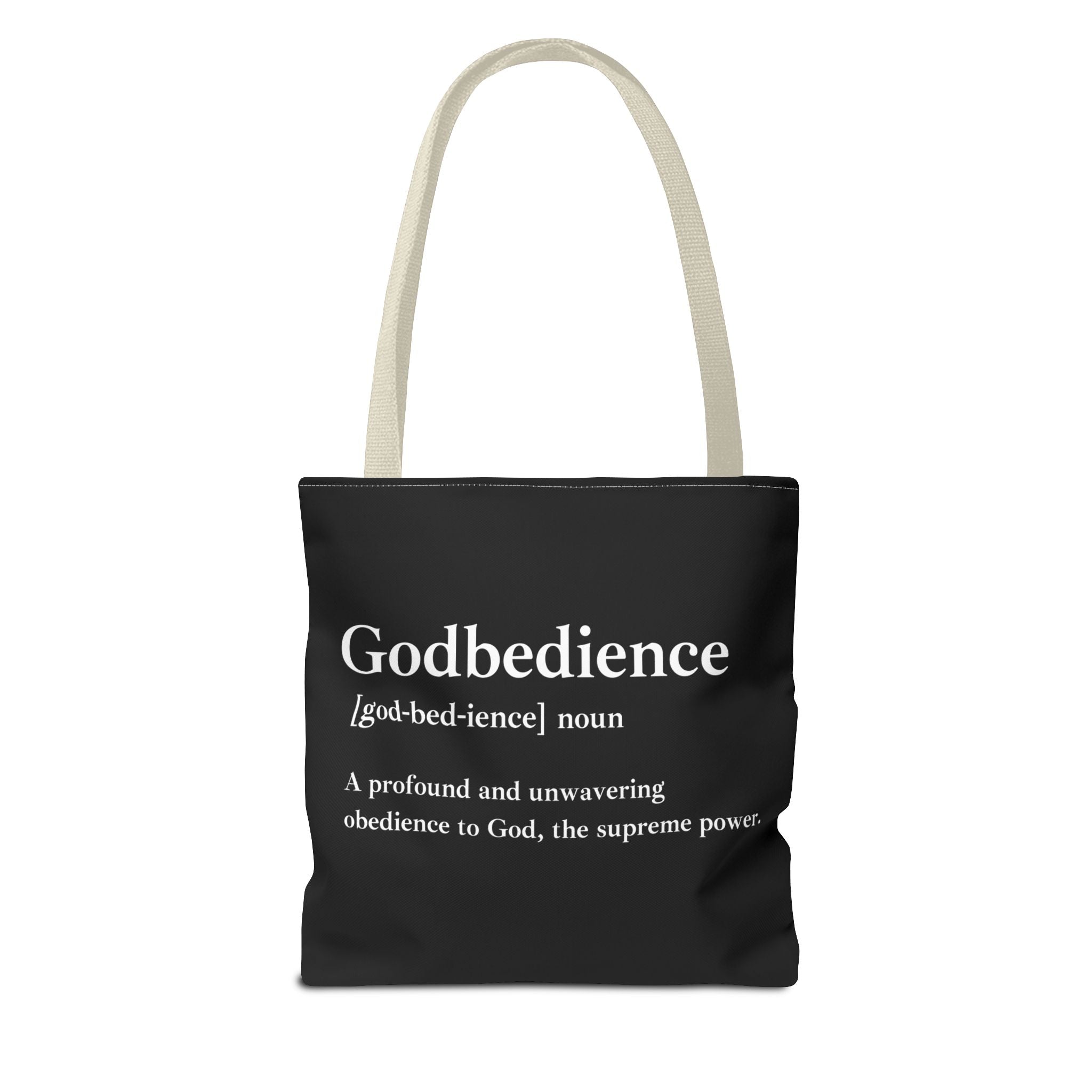 Godbedience Tote Bag - Custom Printed Stylish and Functional Tote