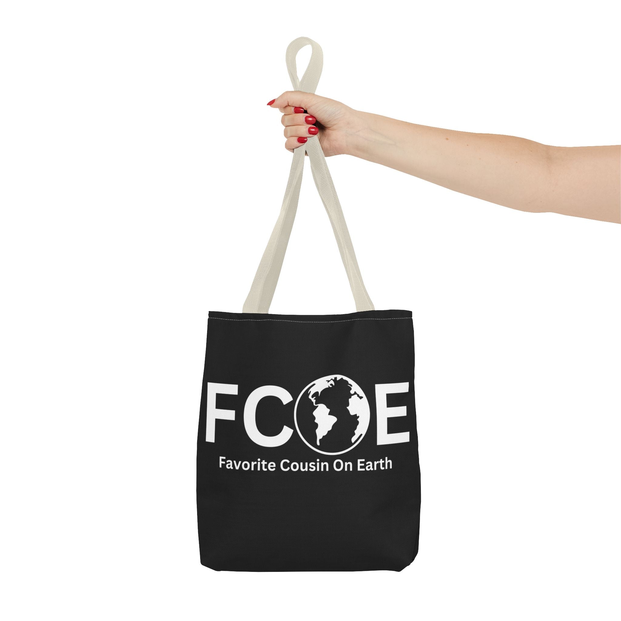Favorite Cousin On Earth (FCOE) Tote Bag - Custom Printed Stylish and Functional Tote