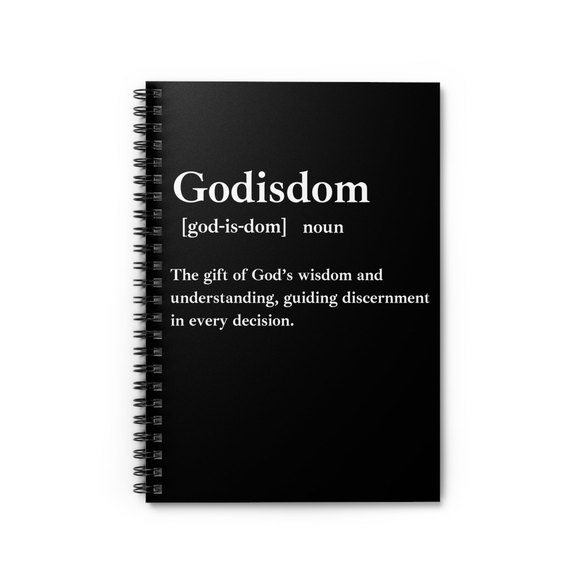 Godisdom Spiral Notebook - 118 Page Ruled Line Notebook for Everyday Use