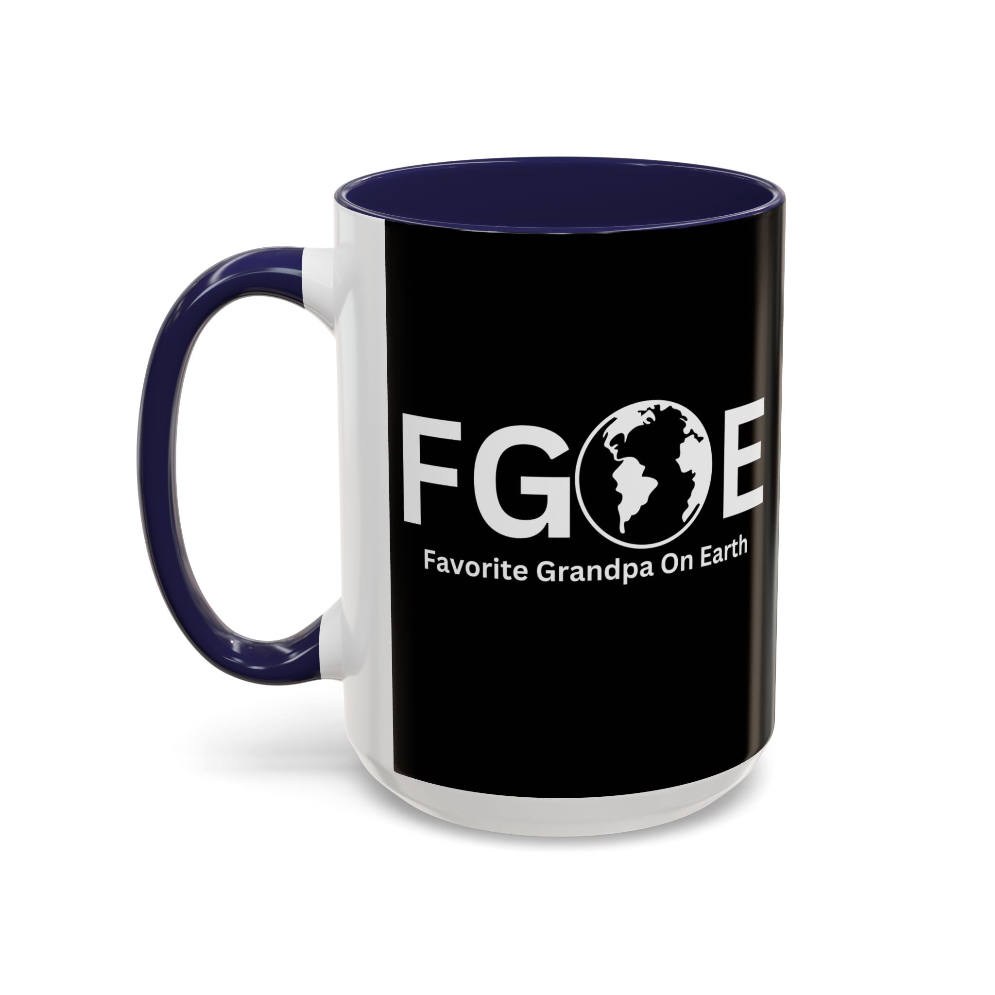 Favorite Grandpa On Earth (FGOE) Accent Coffee Mug (11oz, 15oz)
