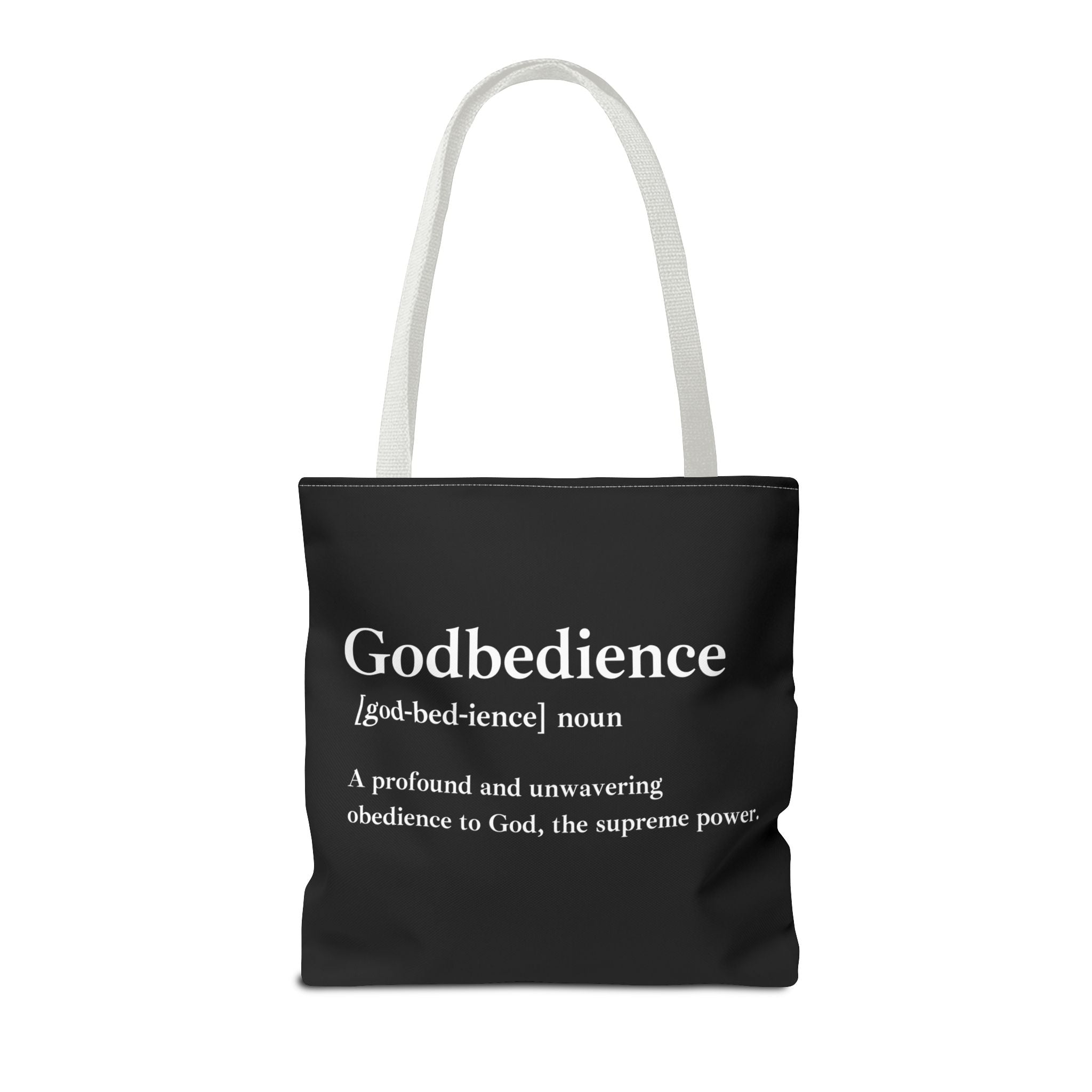 Godbedience Tote Bag - Custom Printed Stylish and Functional Tote