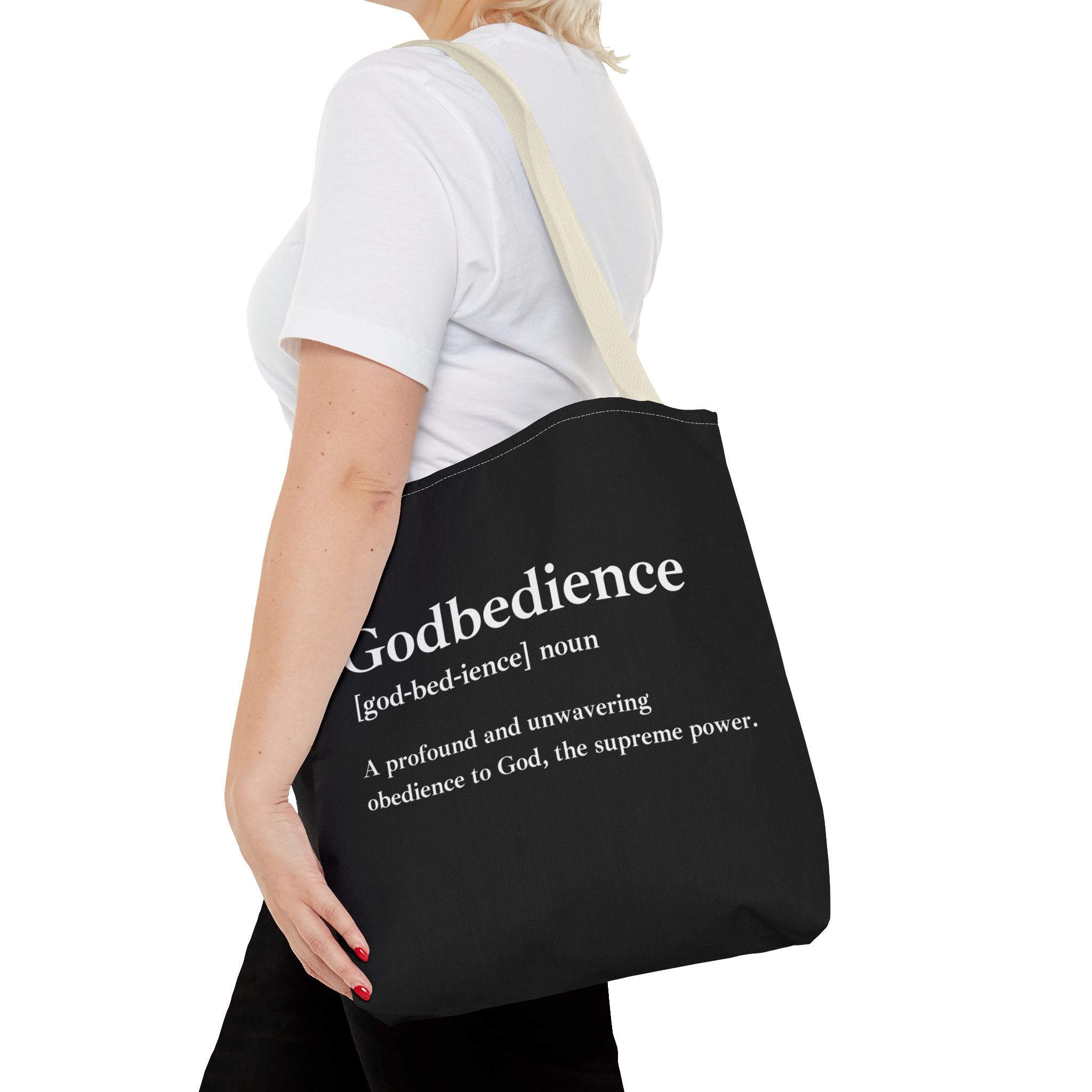 Godbedience Tote Bag - Custom Printed Stylish and Functional Tote