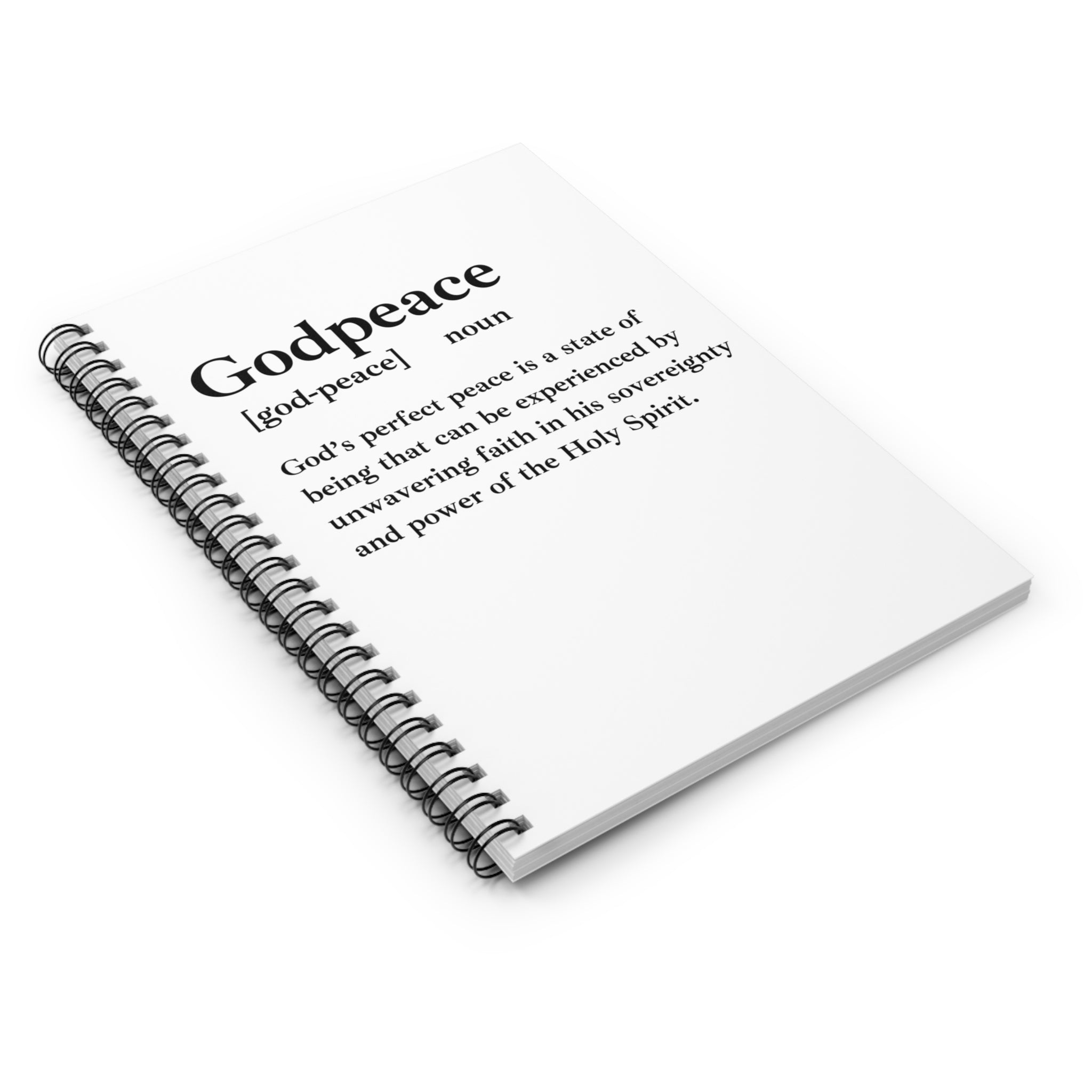 Godpeace Spiral Notebook - 118 Page Ruled Line Notebook for Everyday Use