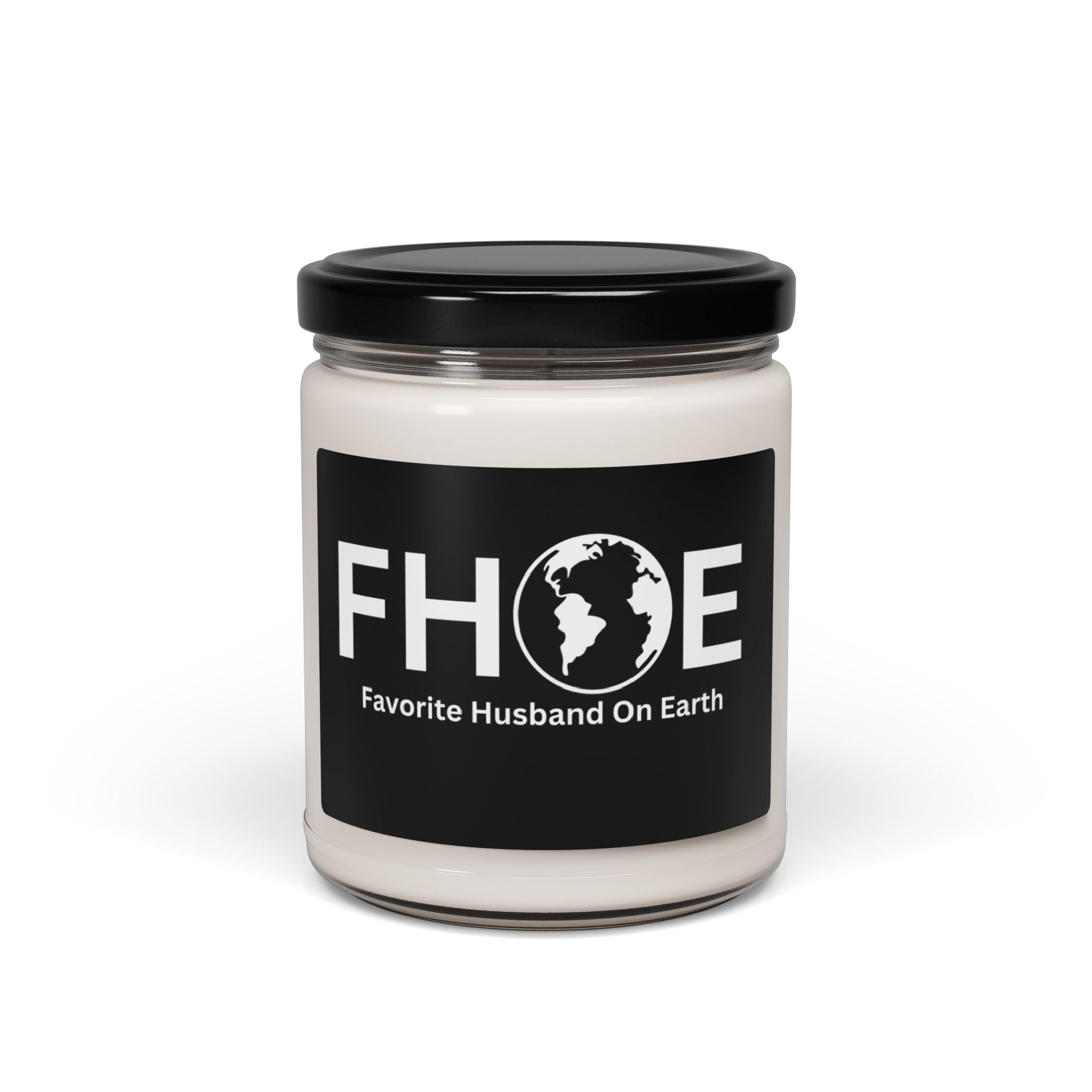 Favorite Husband On Earth (FHOE) Scented Soy Candle - 9oz Natural Wax Candle with Custom Label