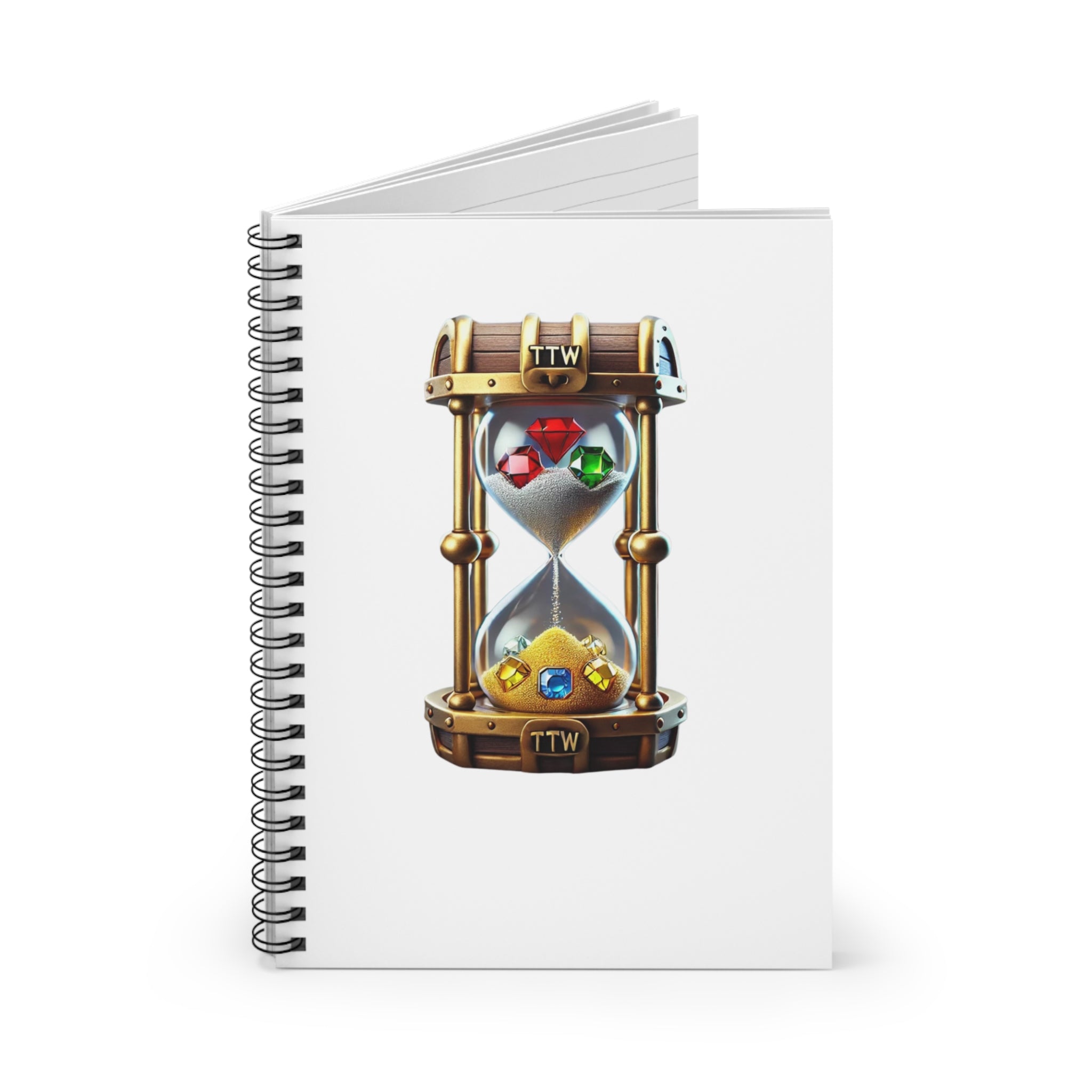 Treasure The Wait Logo Spiral Notebook - 118 Page Ruled Line Notebook for Everyday Use