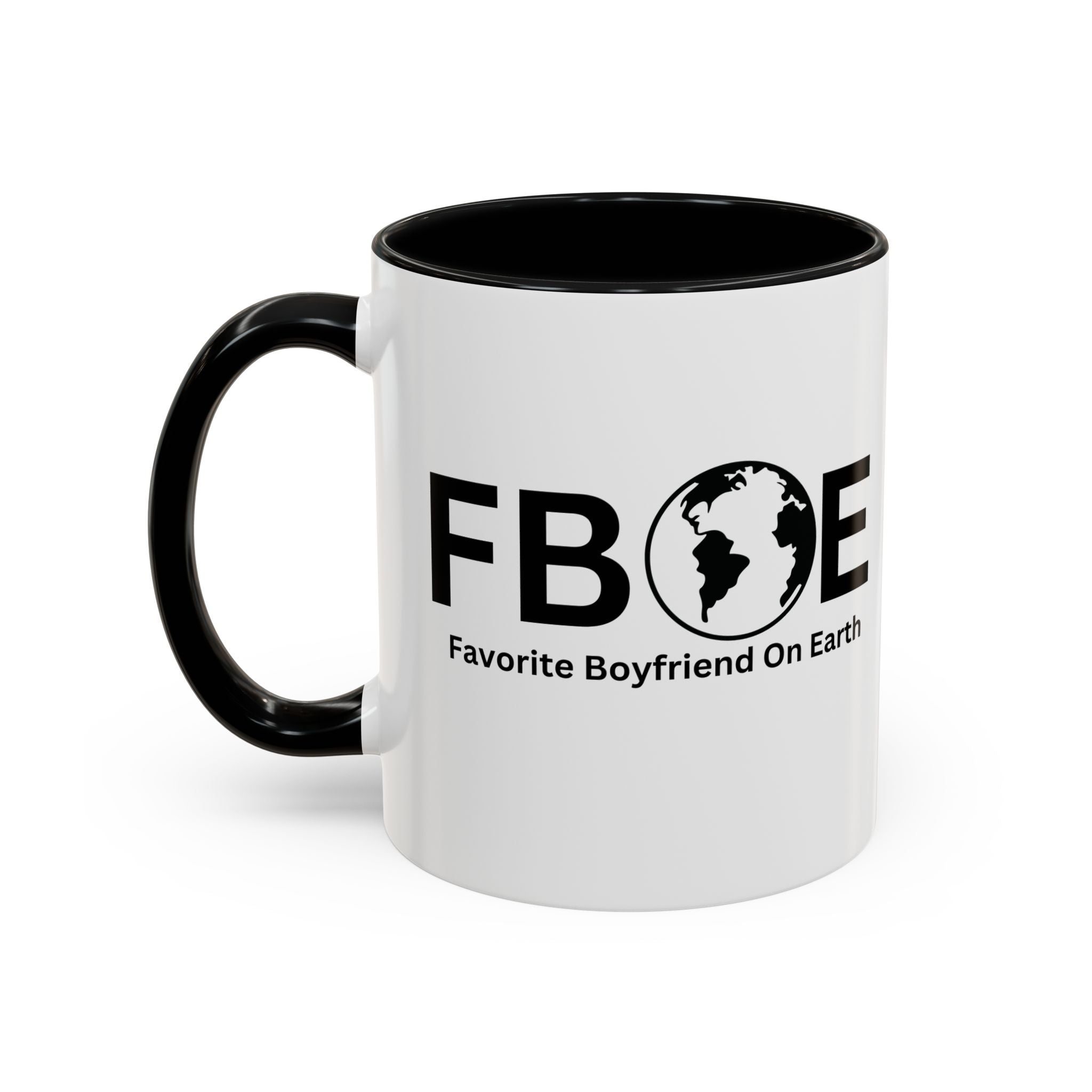 Favorite Boyfriend On Earth (FBOE) Accent Coffee Mug (11oz, 15oz)
