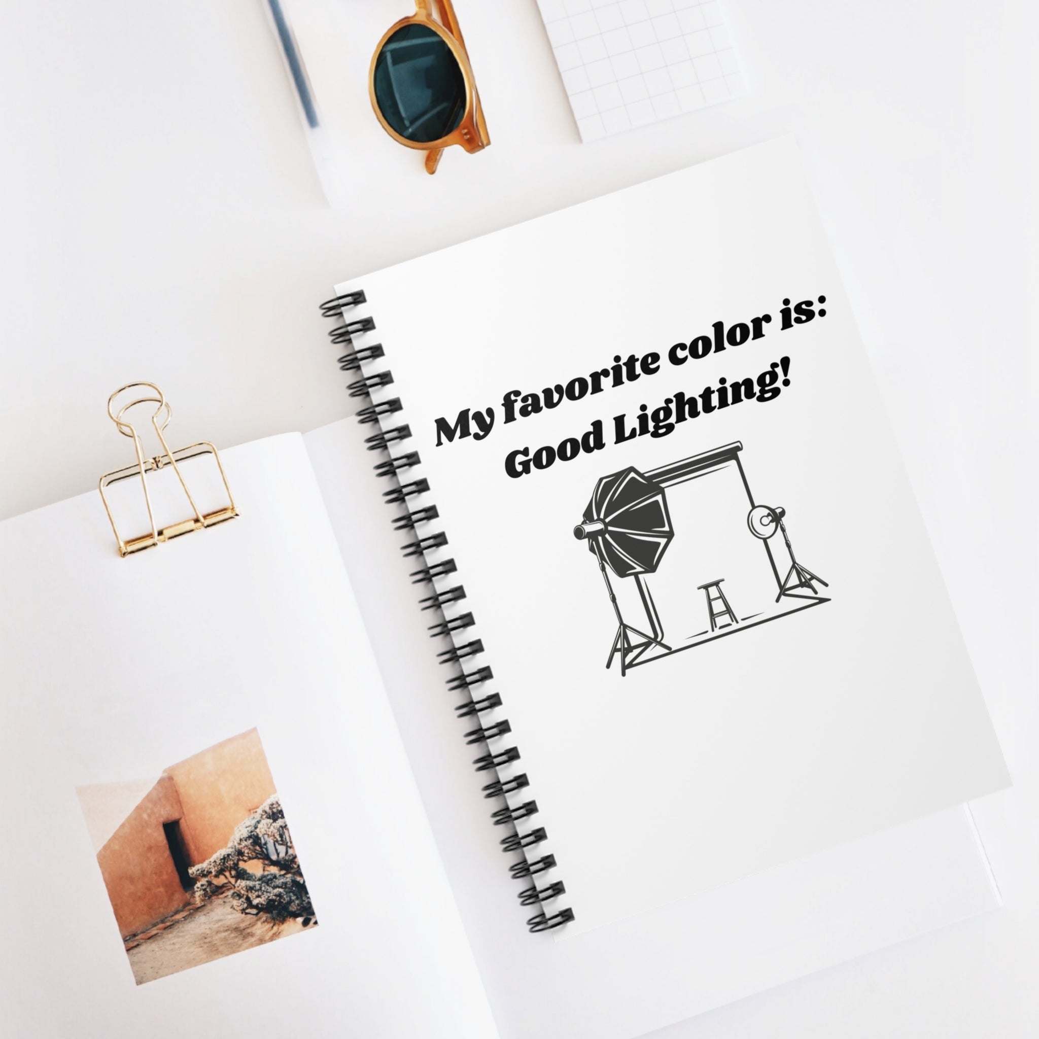 My Favorite Color is Good Lighting - 118 Page Ruled Line Notebook for Everyday Use