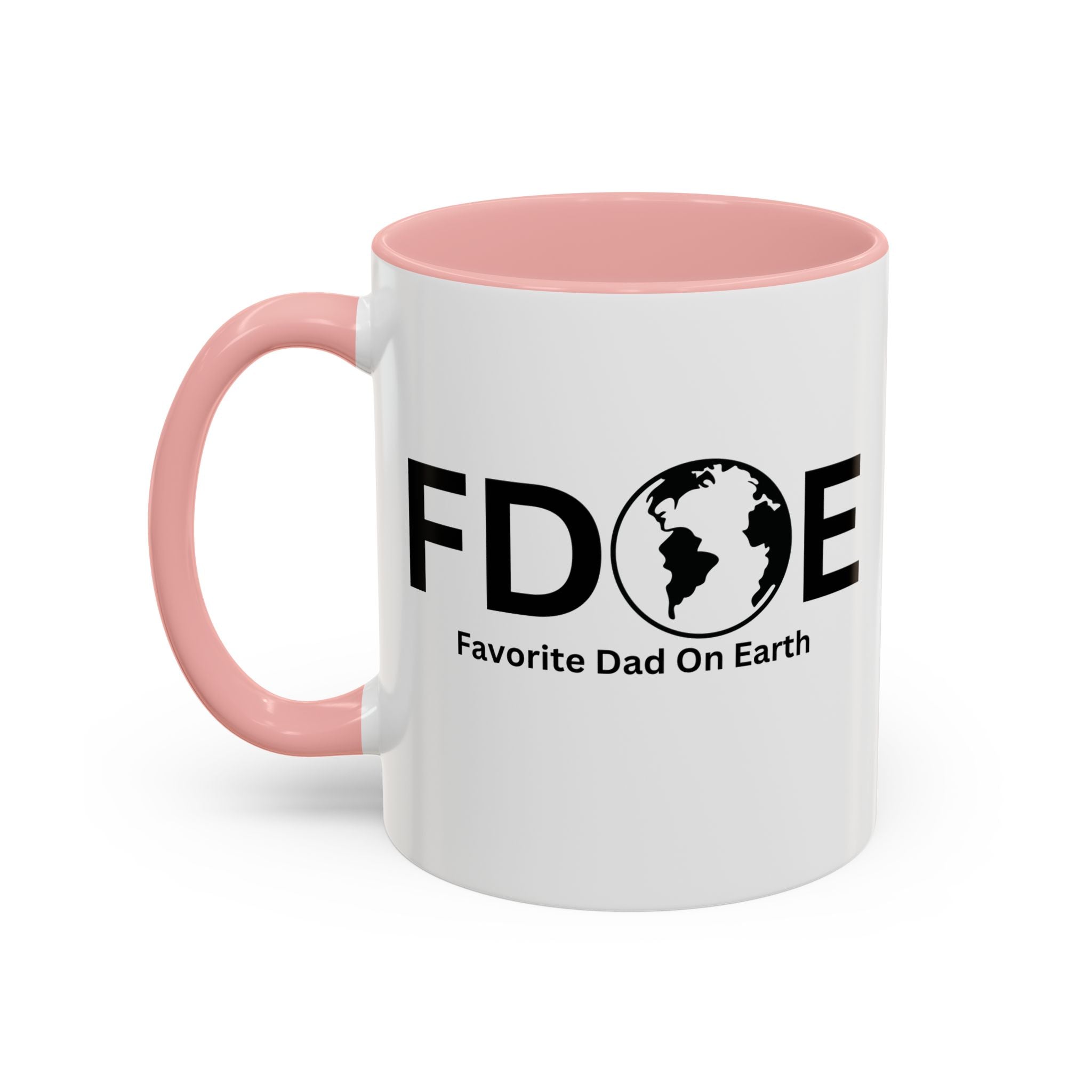 Favorite Dad On Earth (FDOE) Accent Coffee Mug (11oz, 15oz)