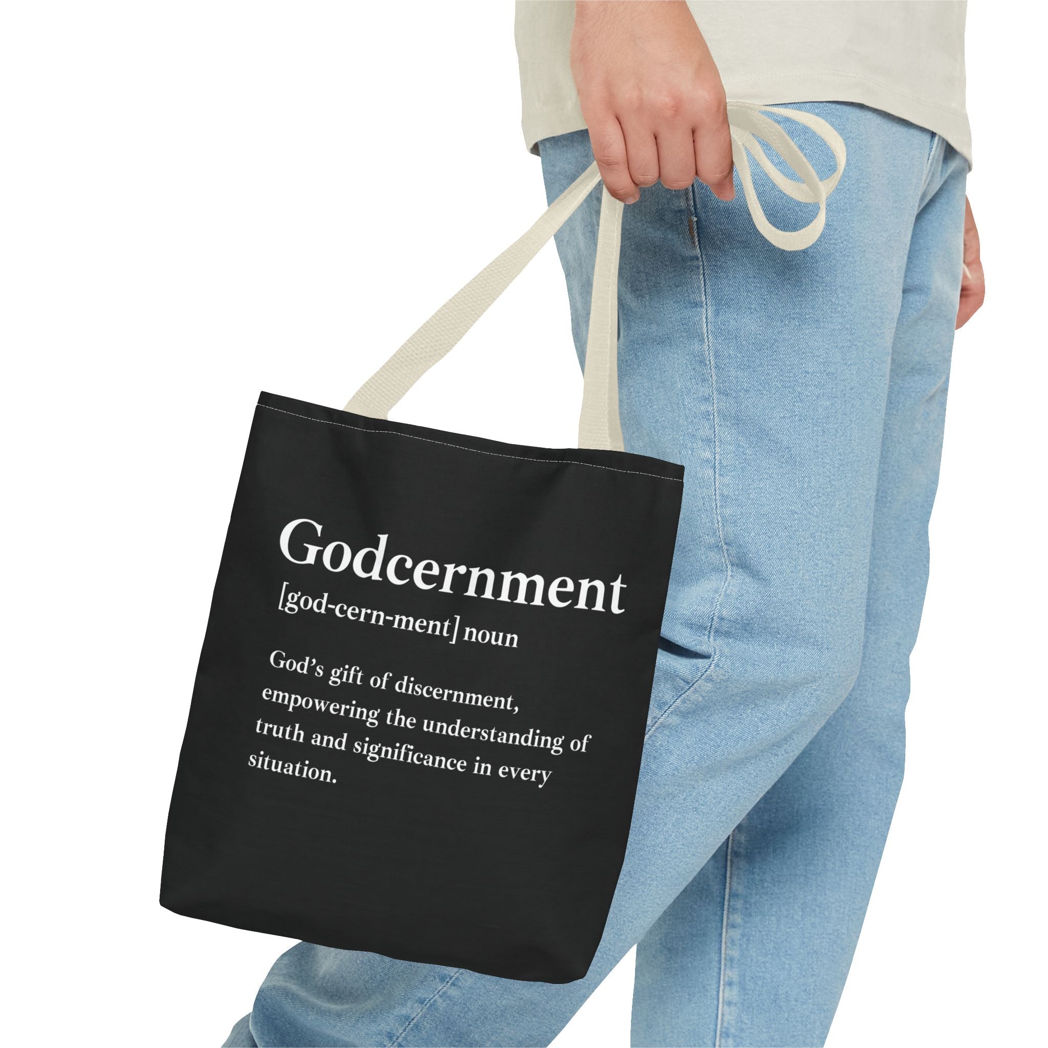 Godcernment Tote Bag - Custom Printed Stylish and Functional Tote