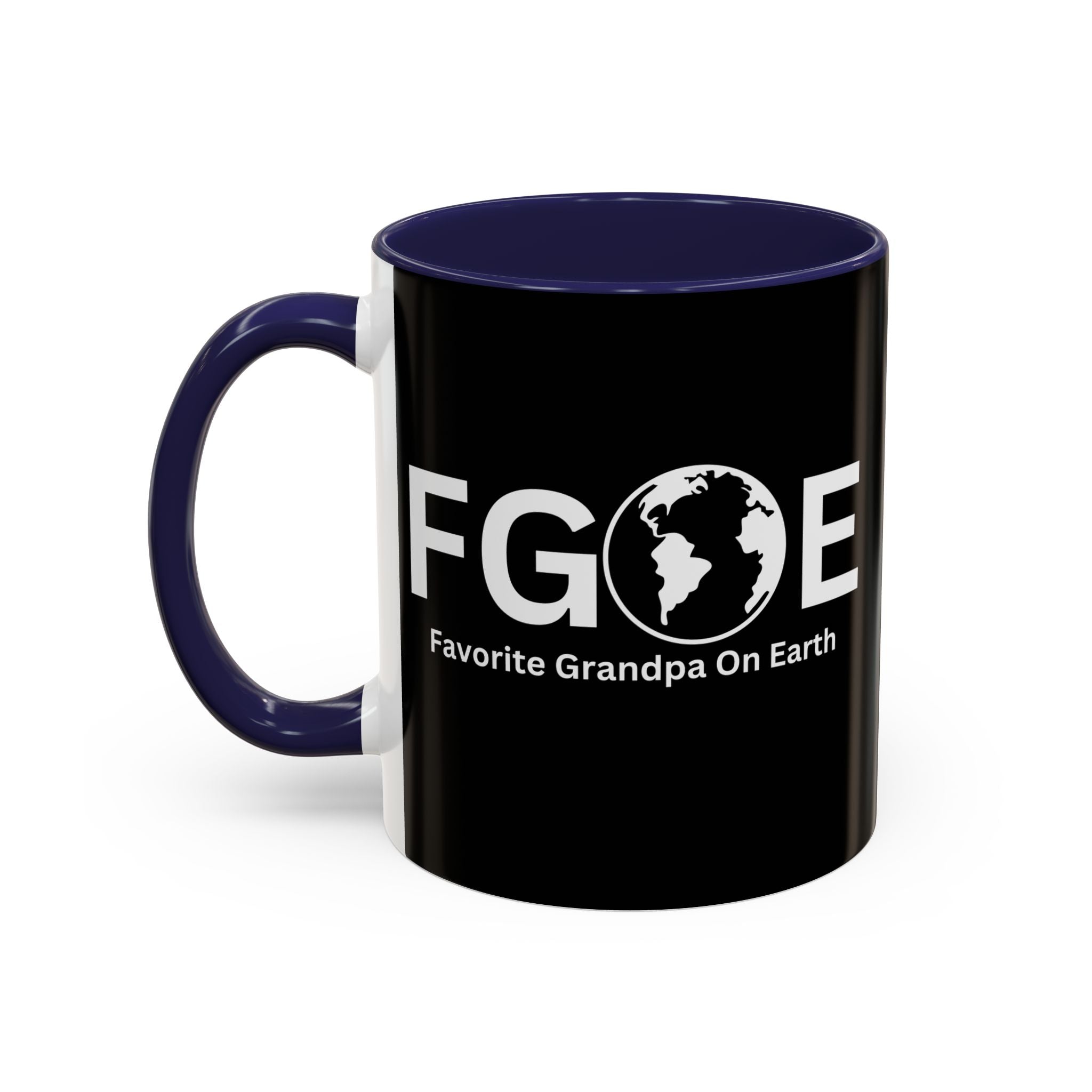 Favorite Grandpa On Earth (FGOE) Accent Coffee Mug (11oz, 15oz)