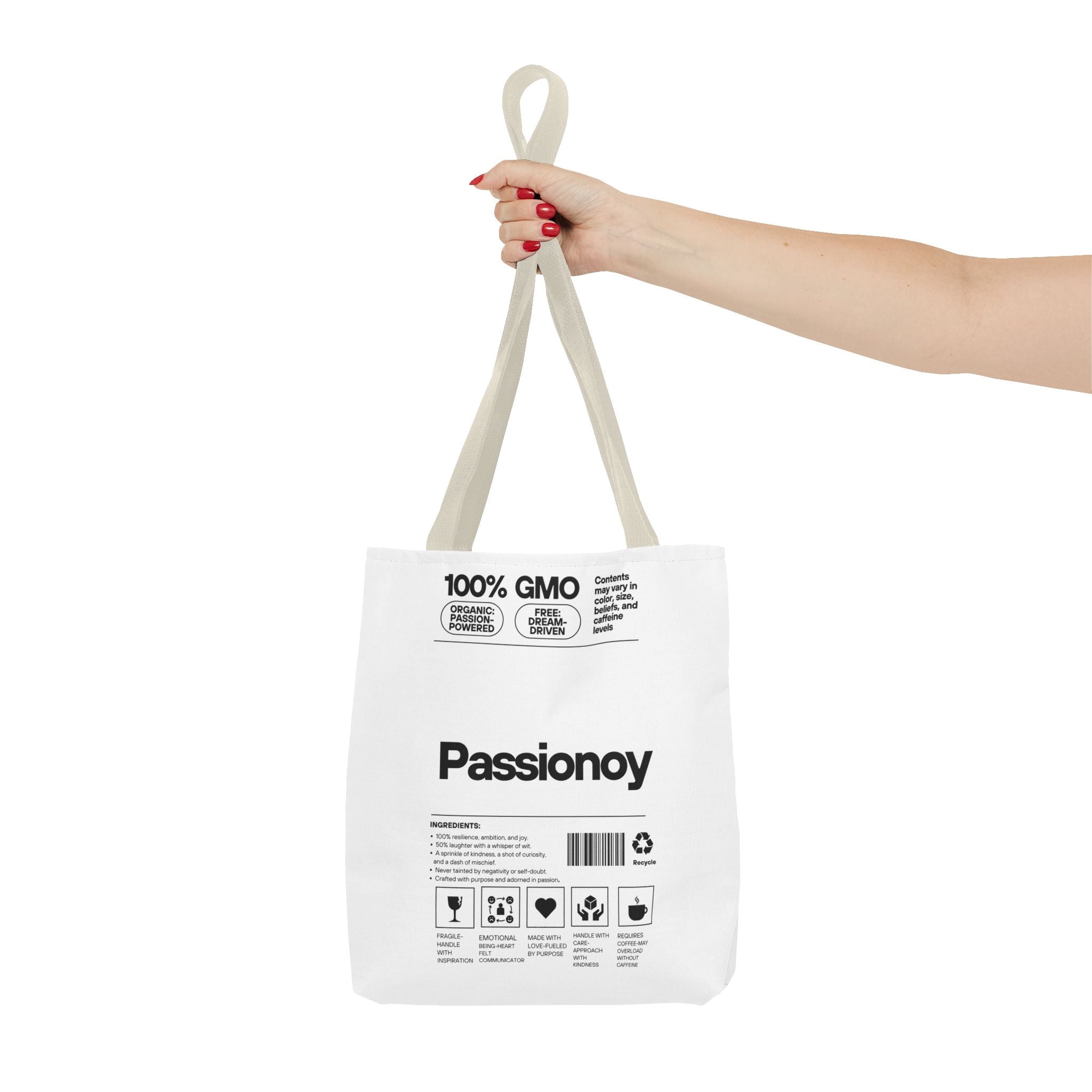 Passionoy Label Tote Bag - Custom Printed Stylish and Functional Tote