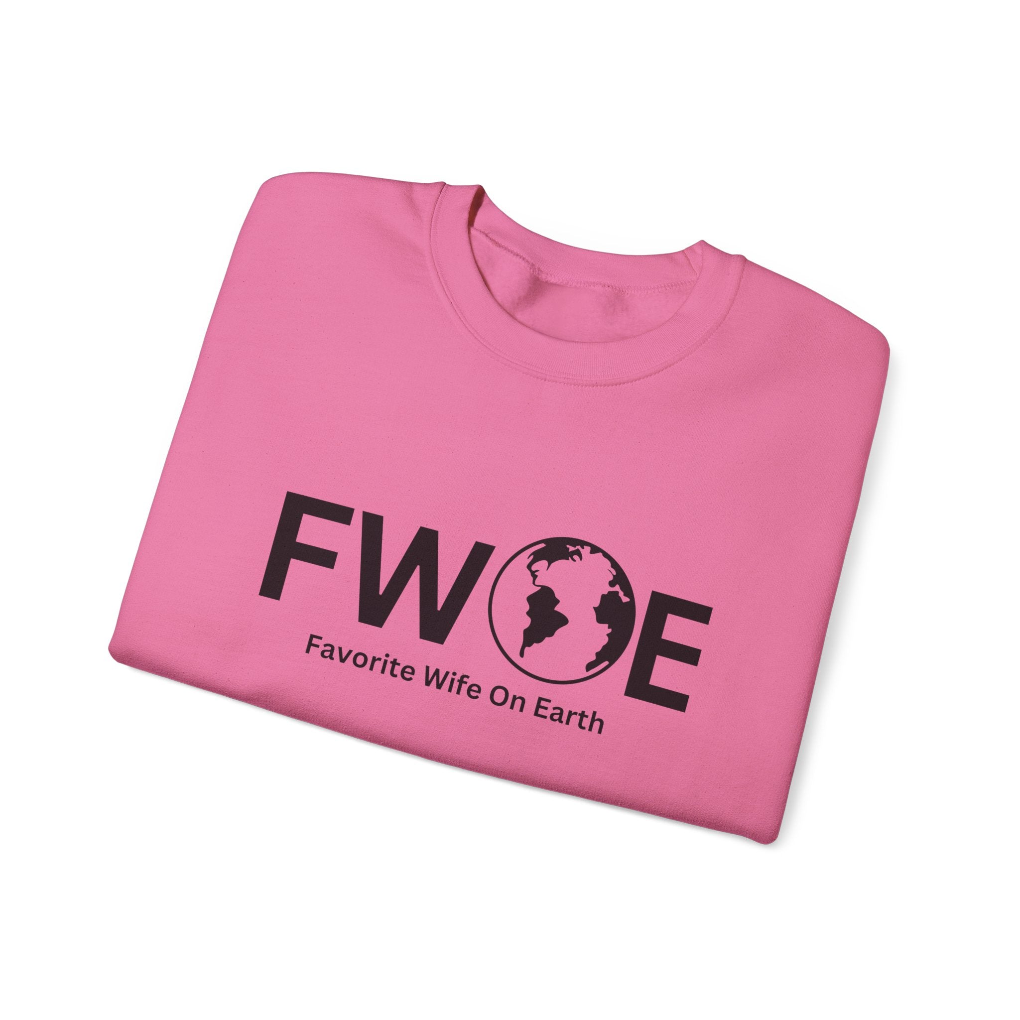 Favorite Wife On Earth (FWOE) Crewneck Sweatshirt - Cozy and Stylish Hoodie for Cold Days