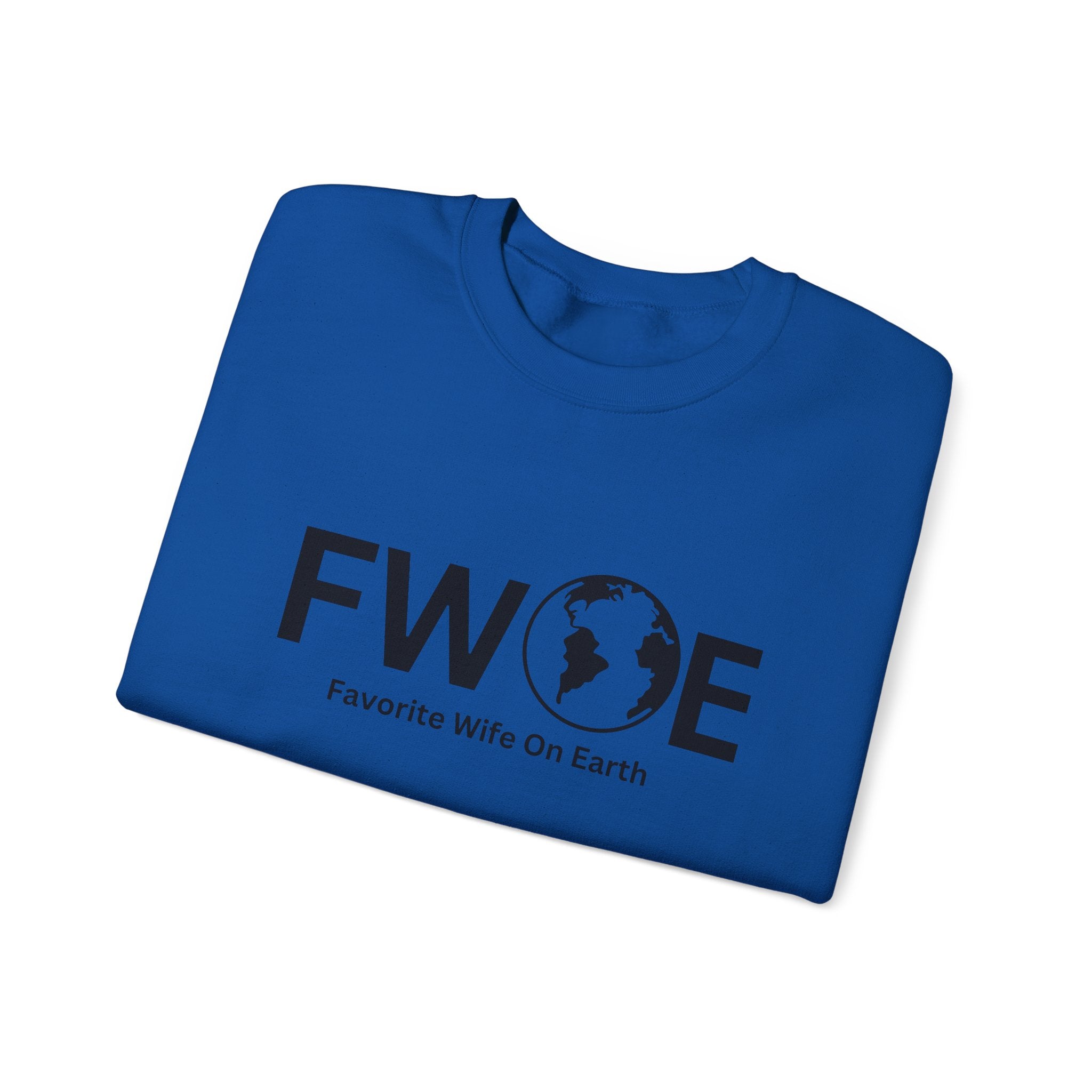 Favorite Wife On Earth (FWOE) Crewneck Sweatshirt - Cozy and Stylish Hoodie for Cold Days