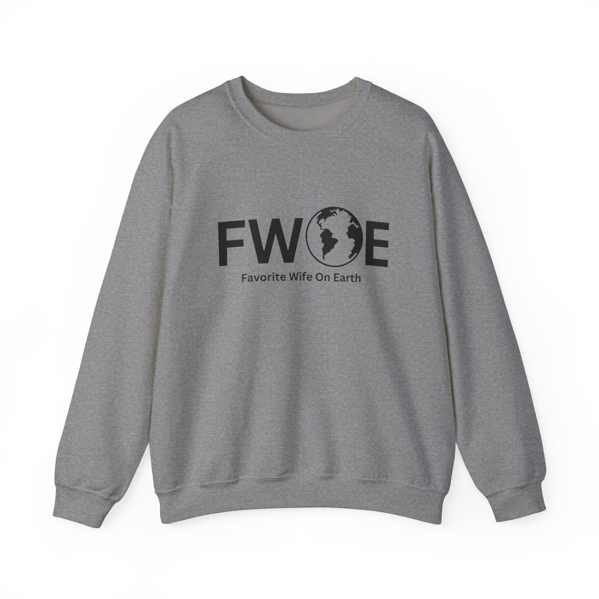 Favorite Wife On Earth (FWOE) Crewneck Sweatshirt - Cozy and Stylish Hoodie for Cold Days