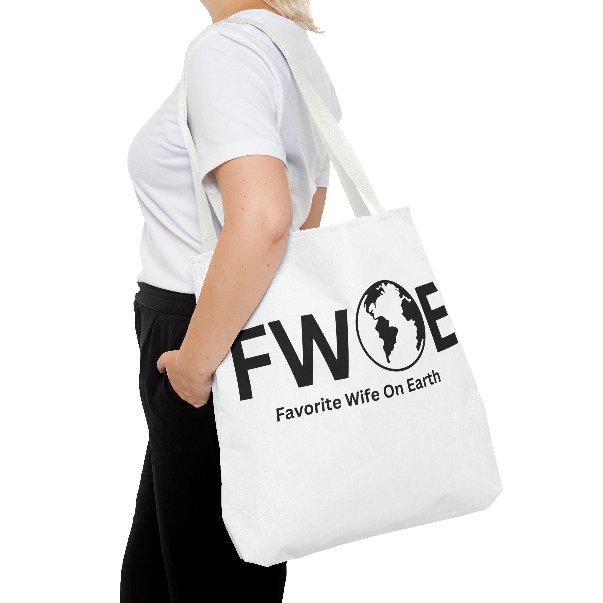 Favorite Wife On Earth (FWOE) Tote Bag - Custom Printed Stylish and Functional Tote