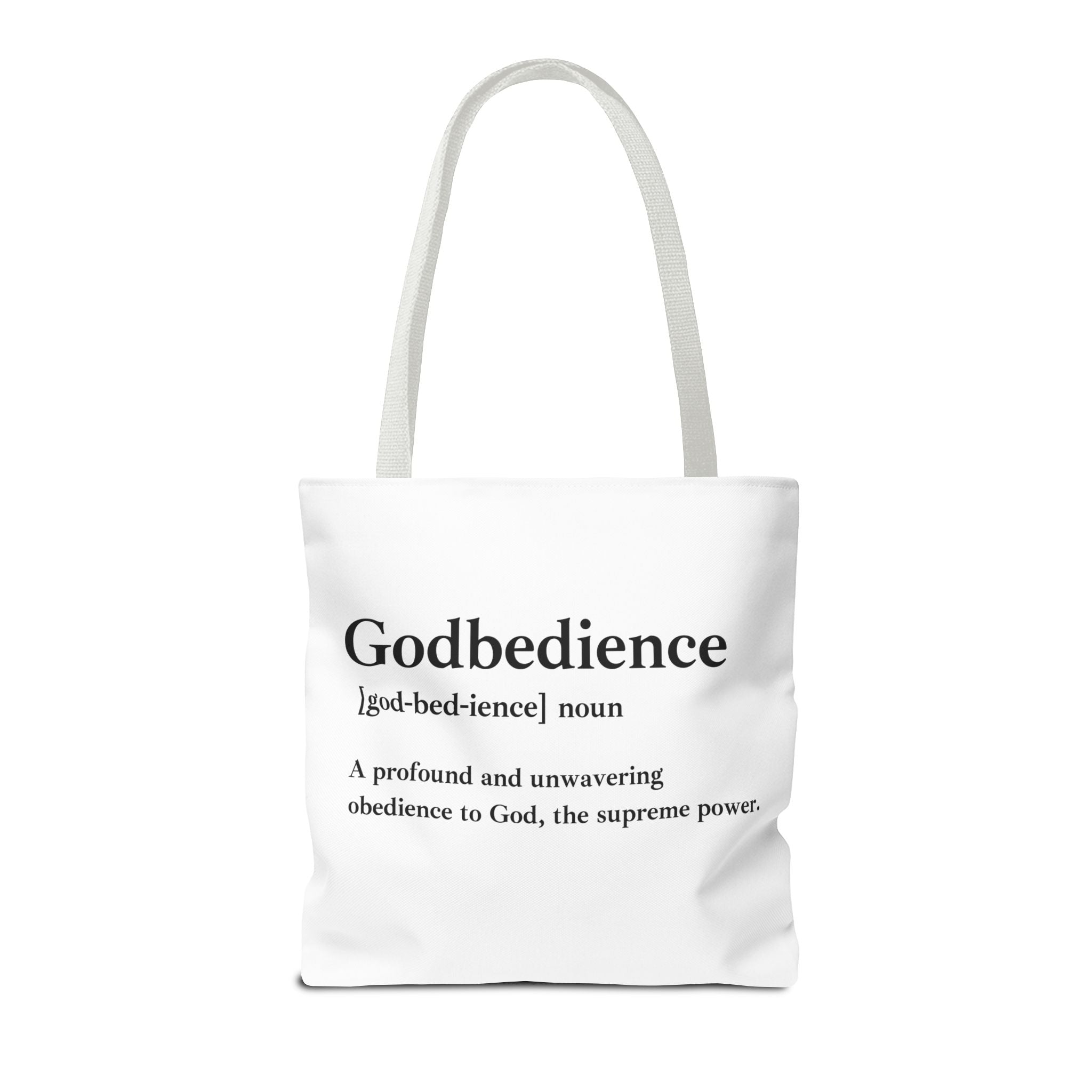 Godbedience Tote Bag - Custom Printed Stylish and Functional Tote
