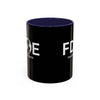 Favorite Dad On Earth (FDOE) Accent Coffee Mug (11oz, 15oz)