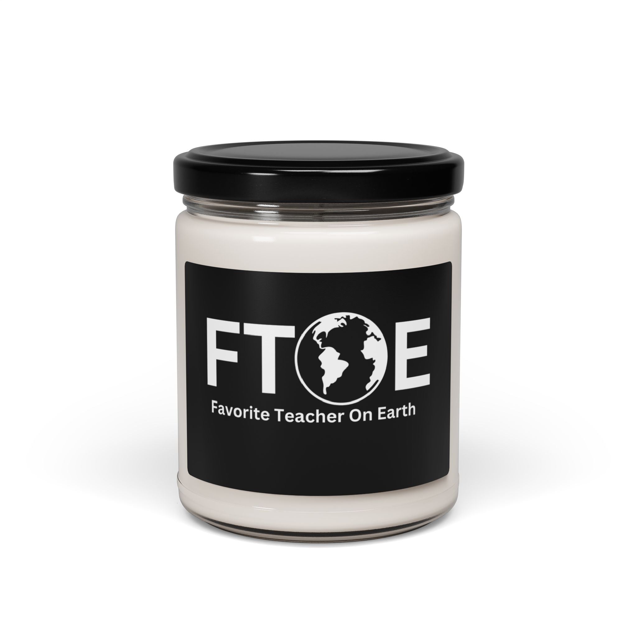 Favorite Teacher On Earth (FTOE) Scented Soy Candle - 9oz Natural Wax Candle with Custom Label