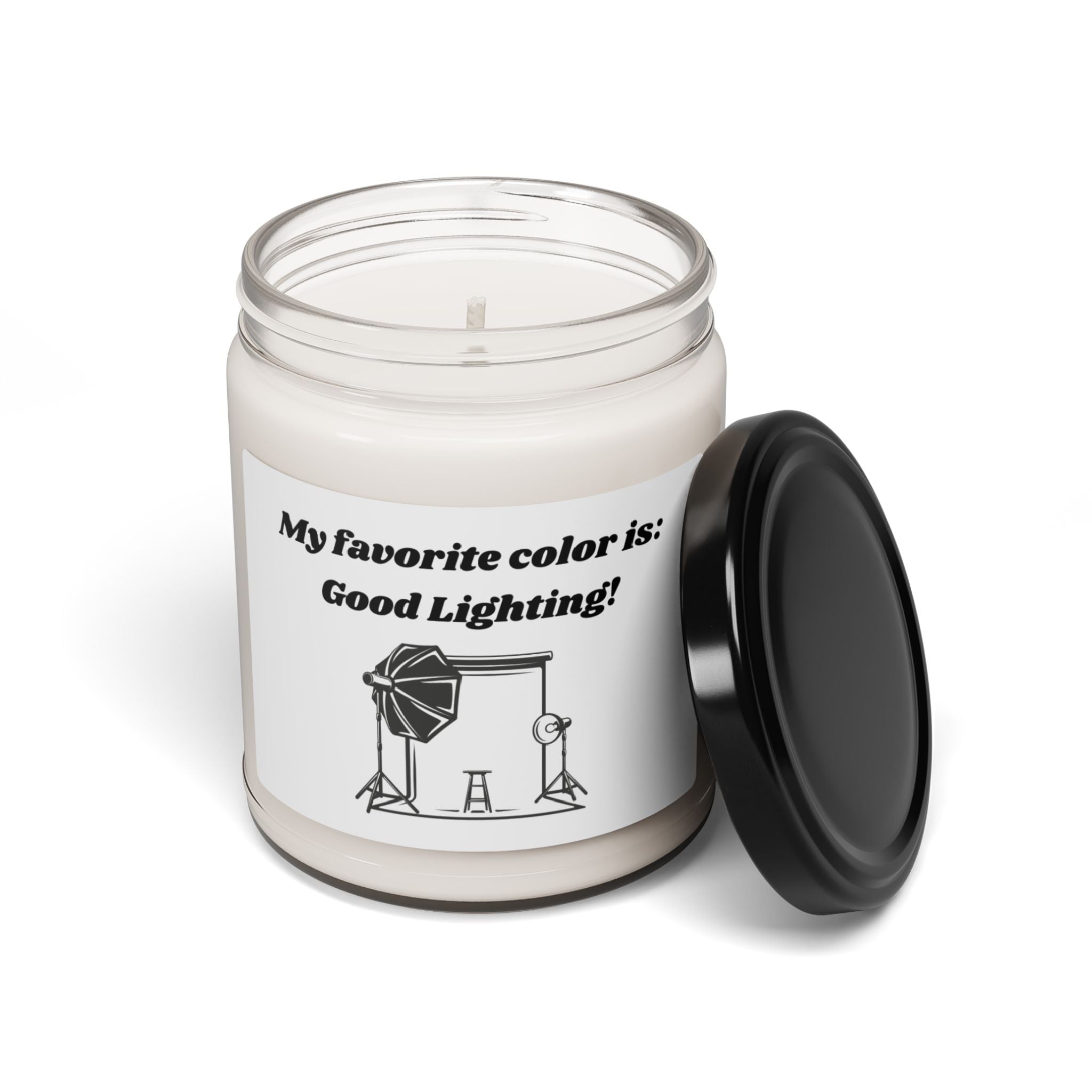 My Favorite Color is Good Lighting! Scented Soy Candle - 9oz Natural Wax Candle with Custom Label