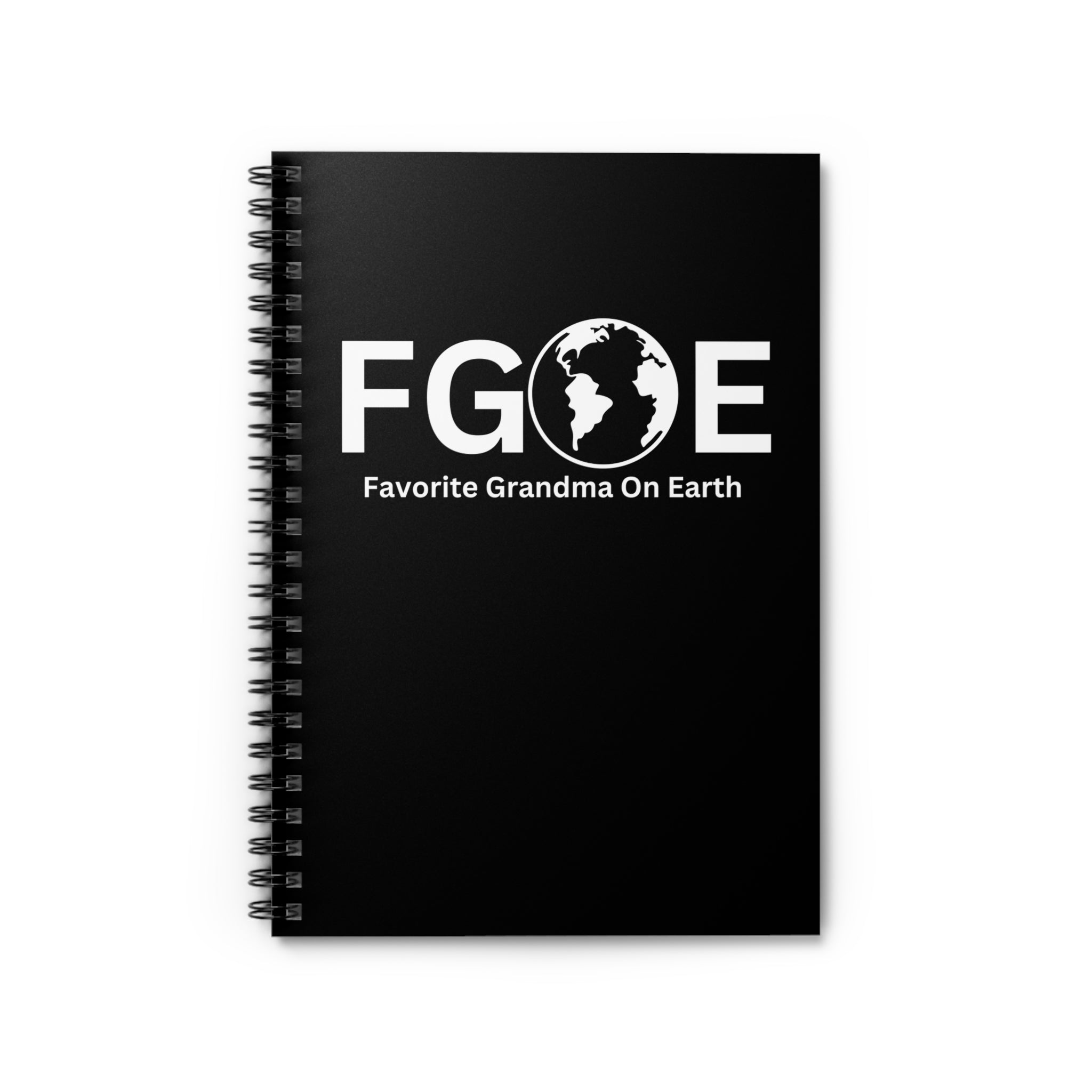 Favorite Grandma On Earth (FGOE) Spiral Notebook - 118 Page Ruled Line Notebook for Everyday Use