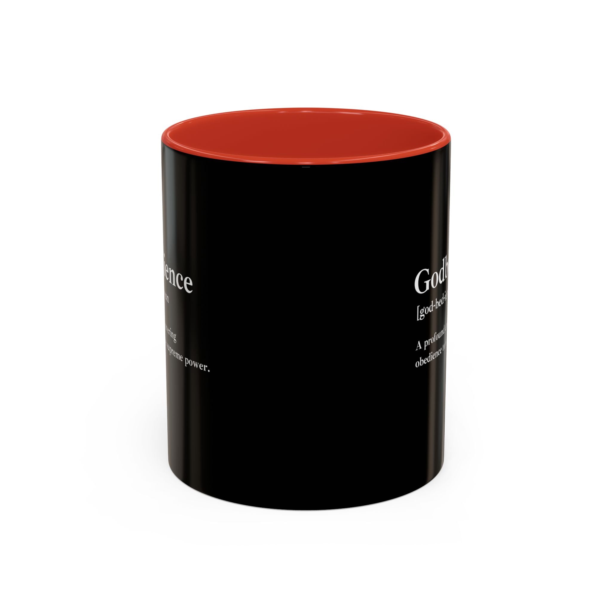 Godbedience Accent Coffee Mug (11, 15oz)