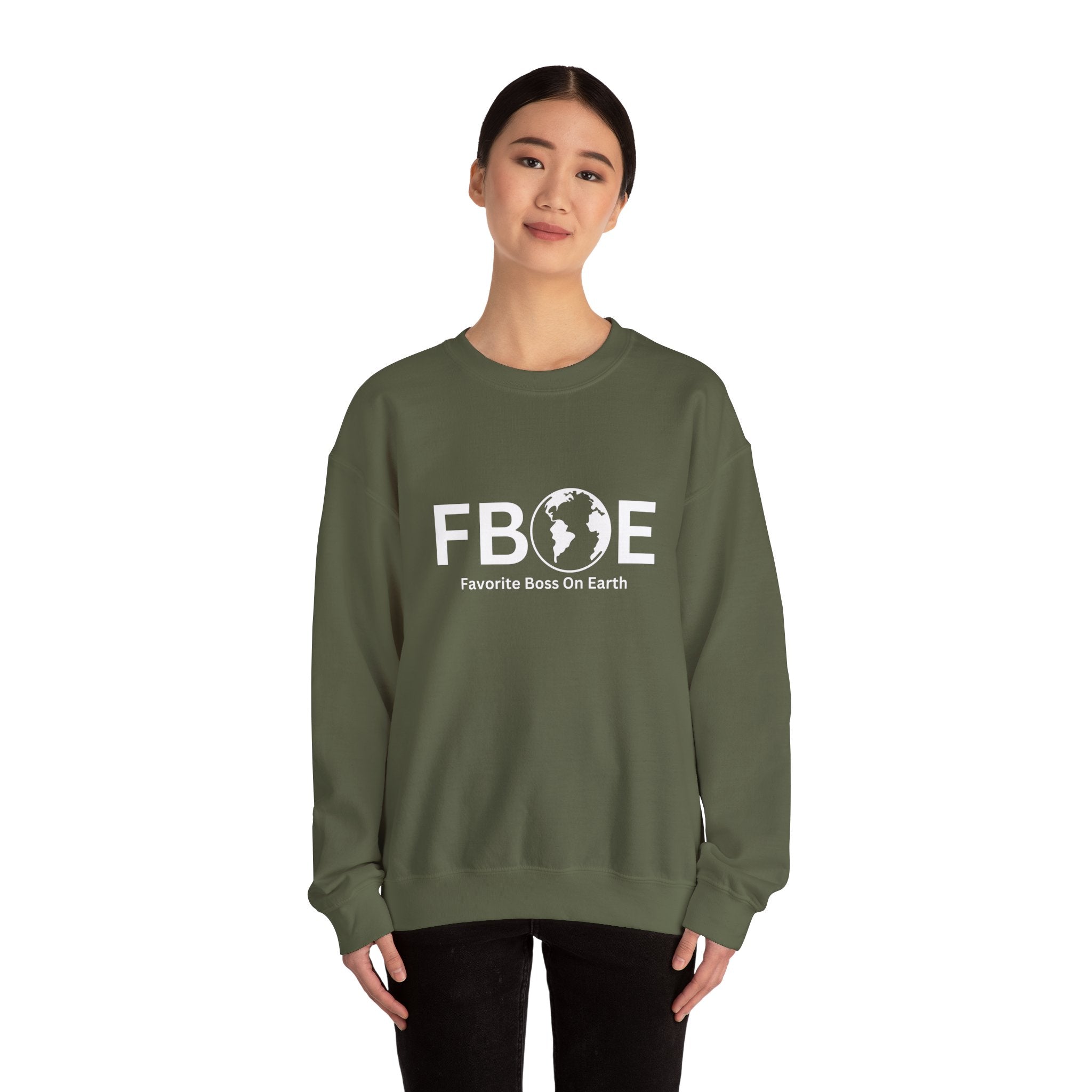 Favorite Boss On Earth (FBOE) - Unisex Heavy Blend Crewneck Sweatshirt