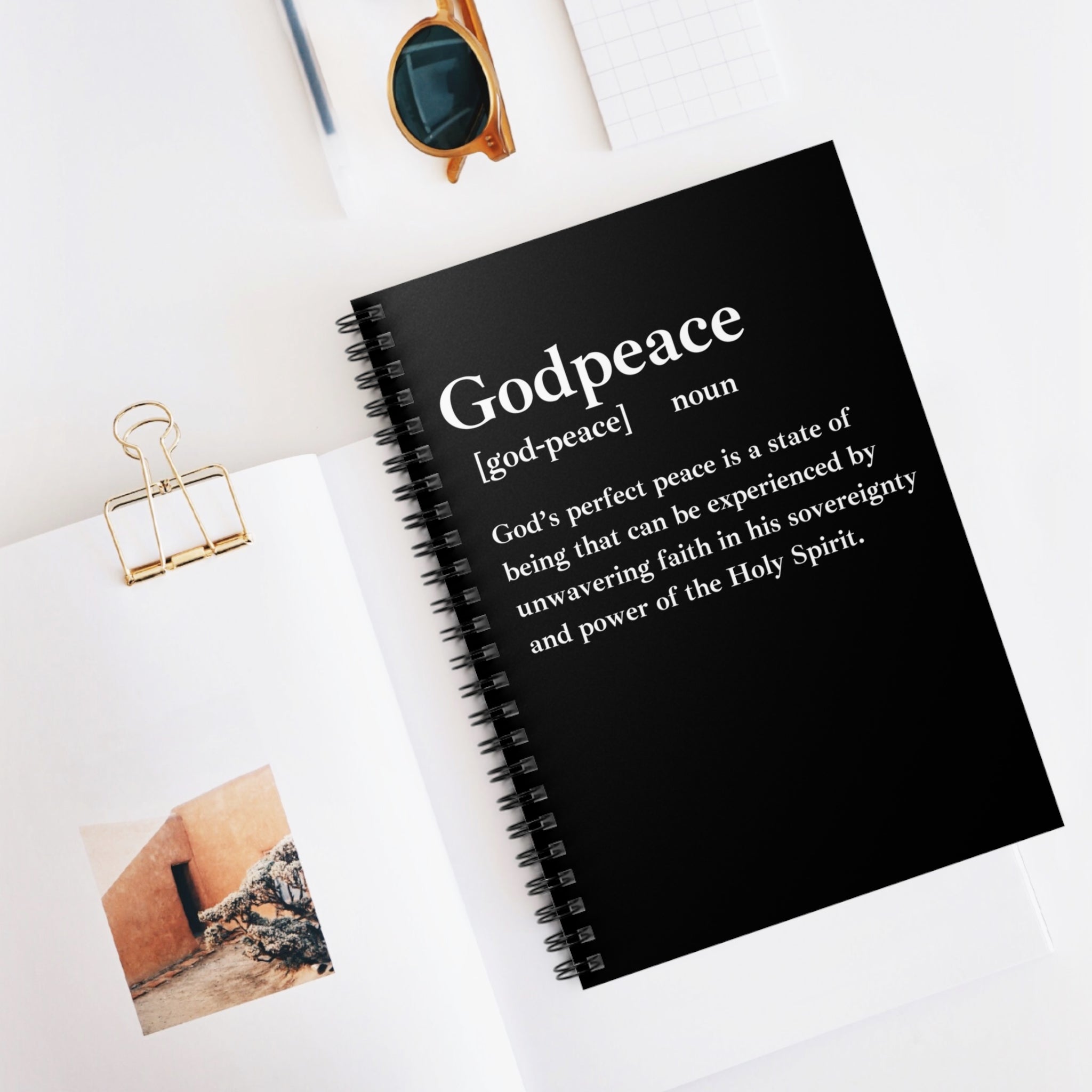 Godpeace Spiral Notebook - 118 Page Ruled Line Notebook for Everyday Use