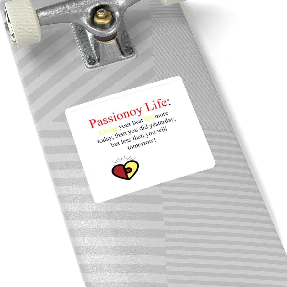 Passionoy Life Slogan Kiss-Cut Stickers - Custom Vinyl Stickers for Creative Decor