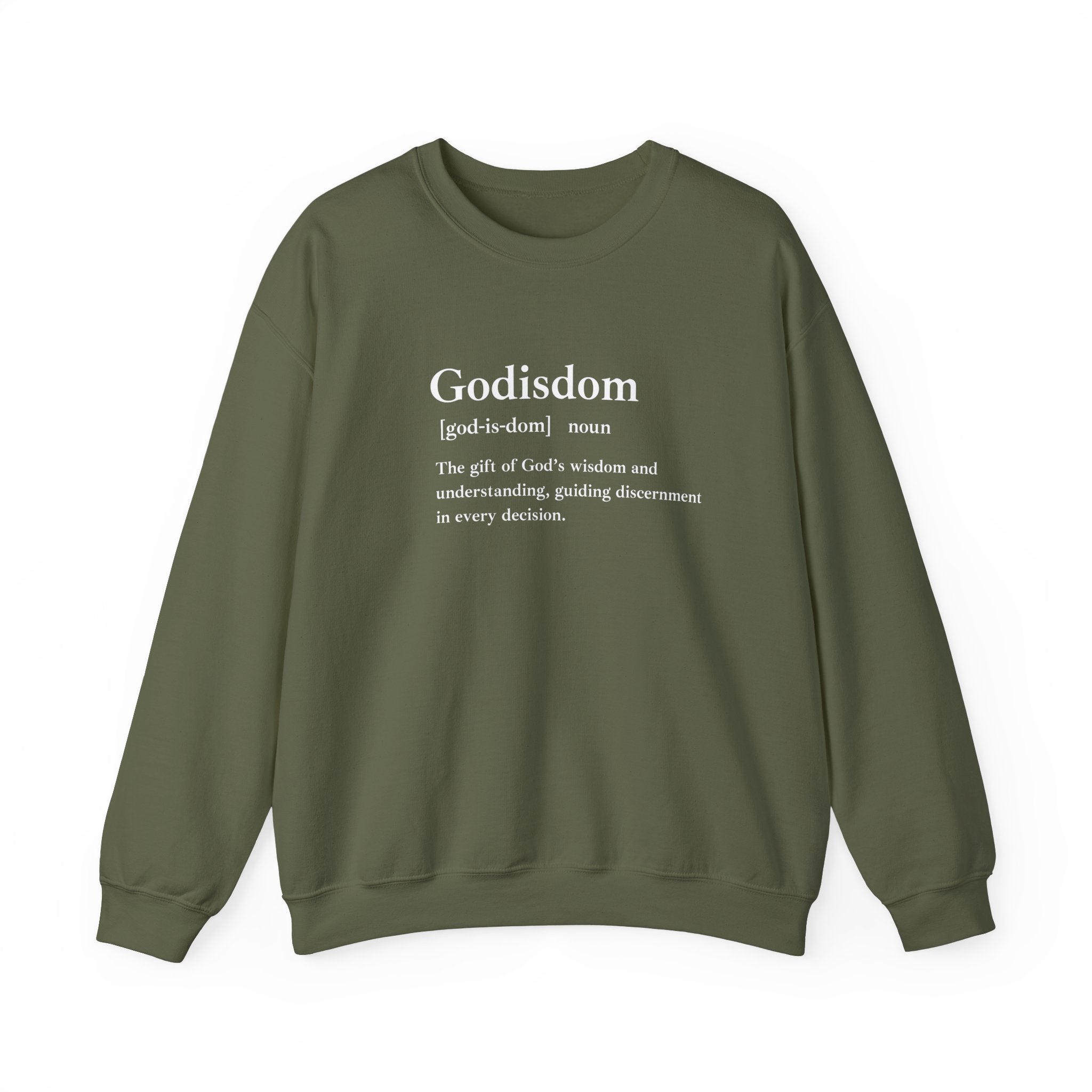Godisdom Unisex Heavy Blend™ Crewneck Sweatshirt – Faith-Inspired Apparel, Durable and Comfortable Sweater