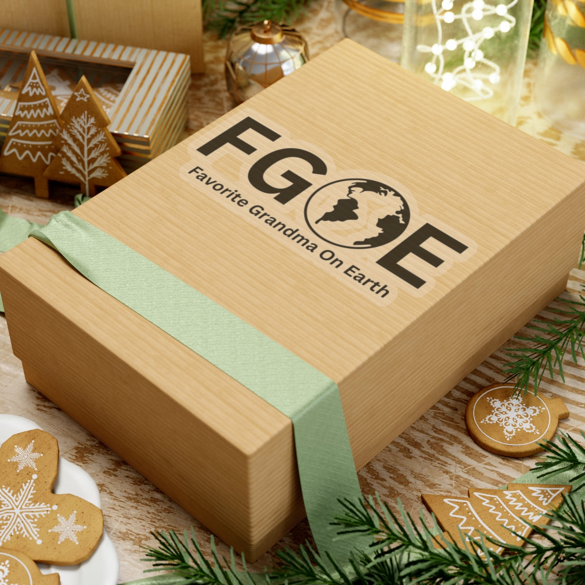 Favorite Grandma On Earth (FGOE) Kiss-Cut Stickers - Custom Vinyl Stickers for Creative Decor