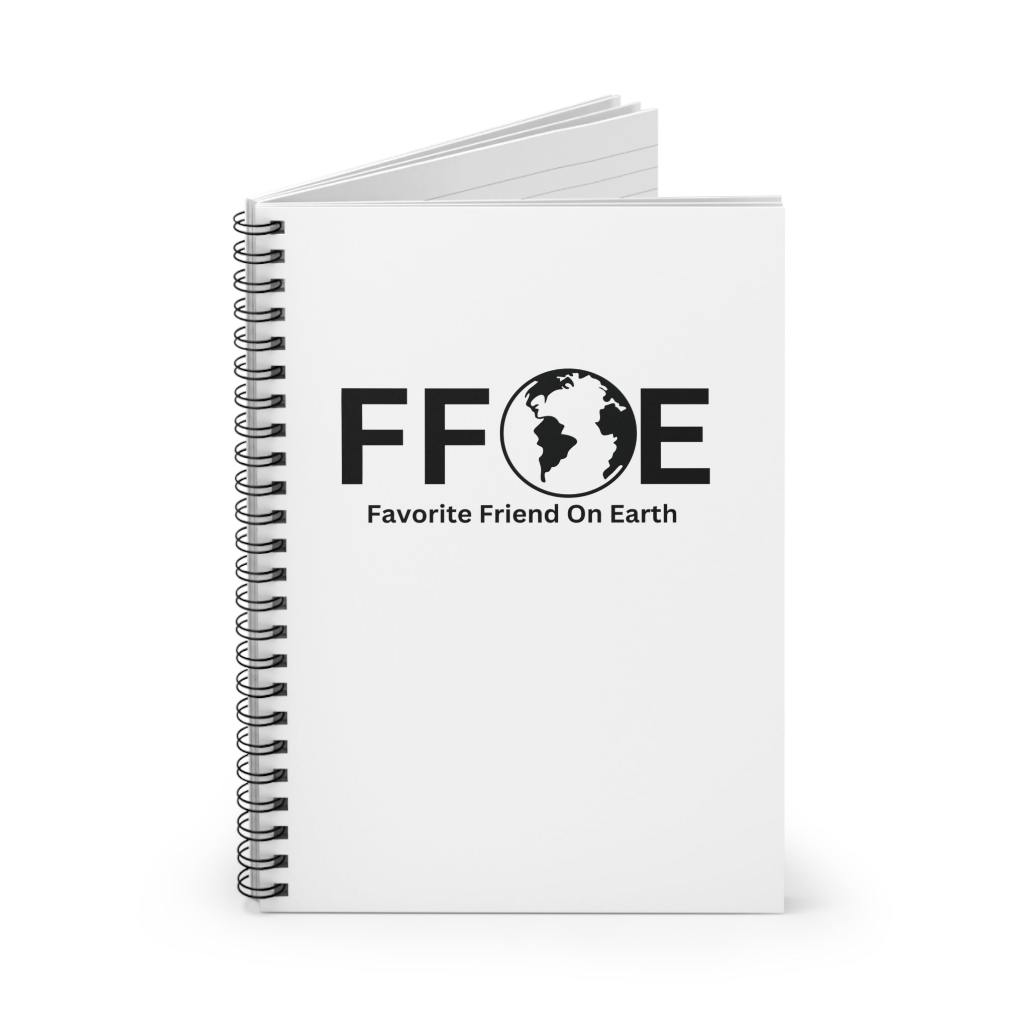 Favorite Friend On Earth (FFOE) Spiral Notebook - 118 Page Ruled Line Notebook for Everyday Use