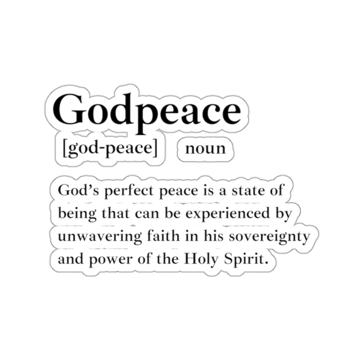 Godpeace Kiss-Cut Stickers - Custom Vinyl Stickers for Creative Decor