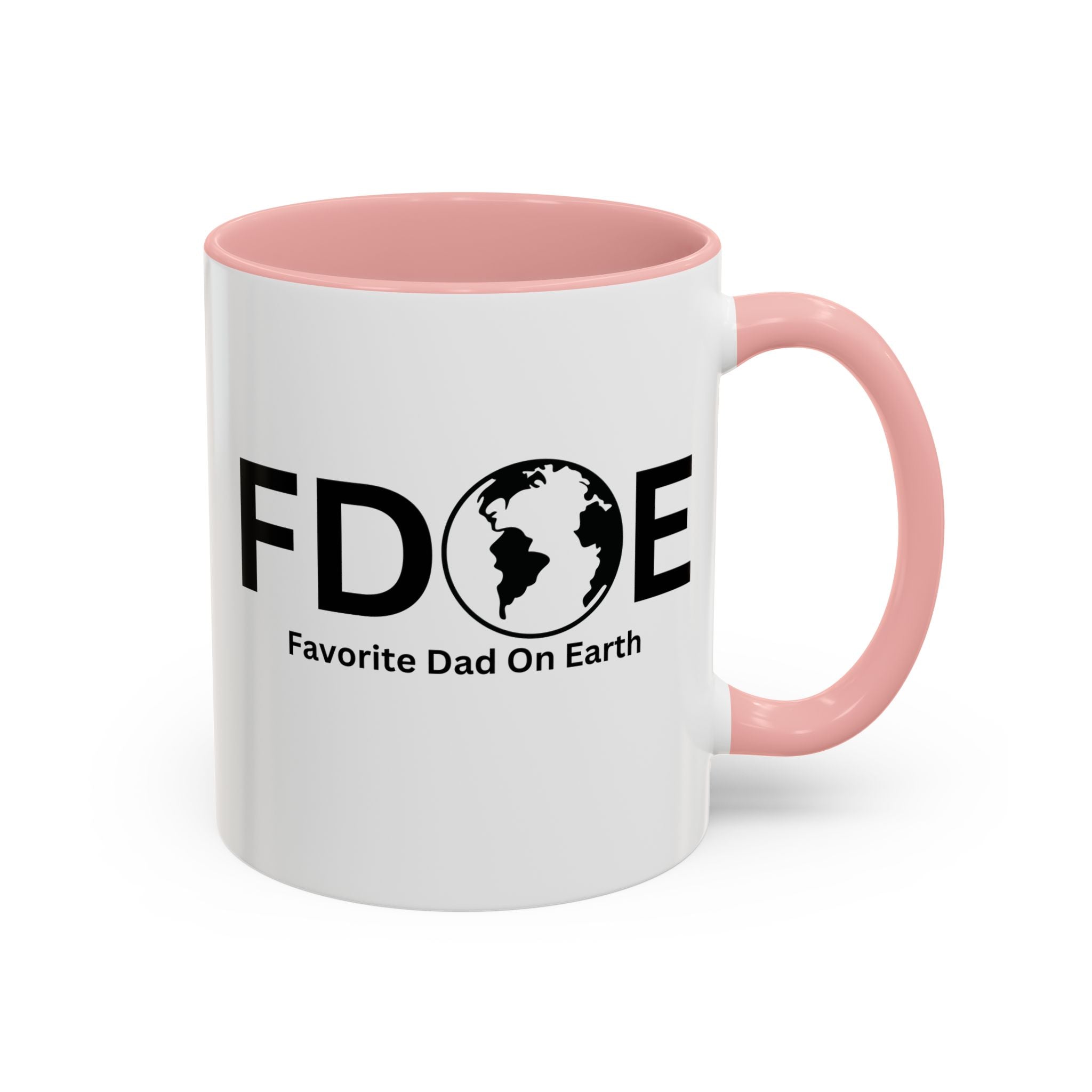 Favorite Dad On Earth (FDOE) Accent Coffee Mug (11oz, 15oz)