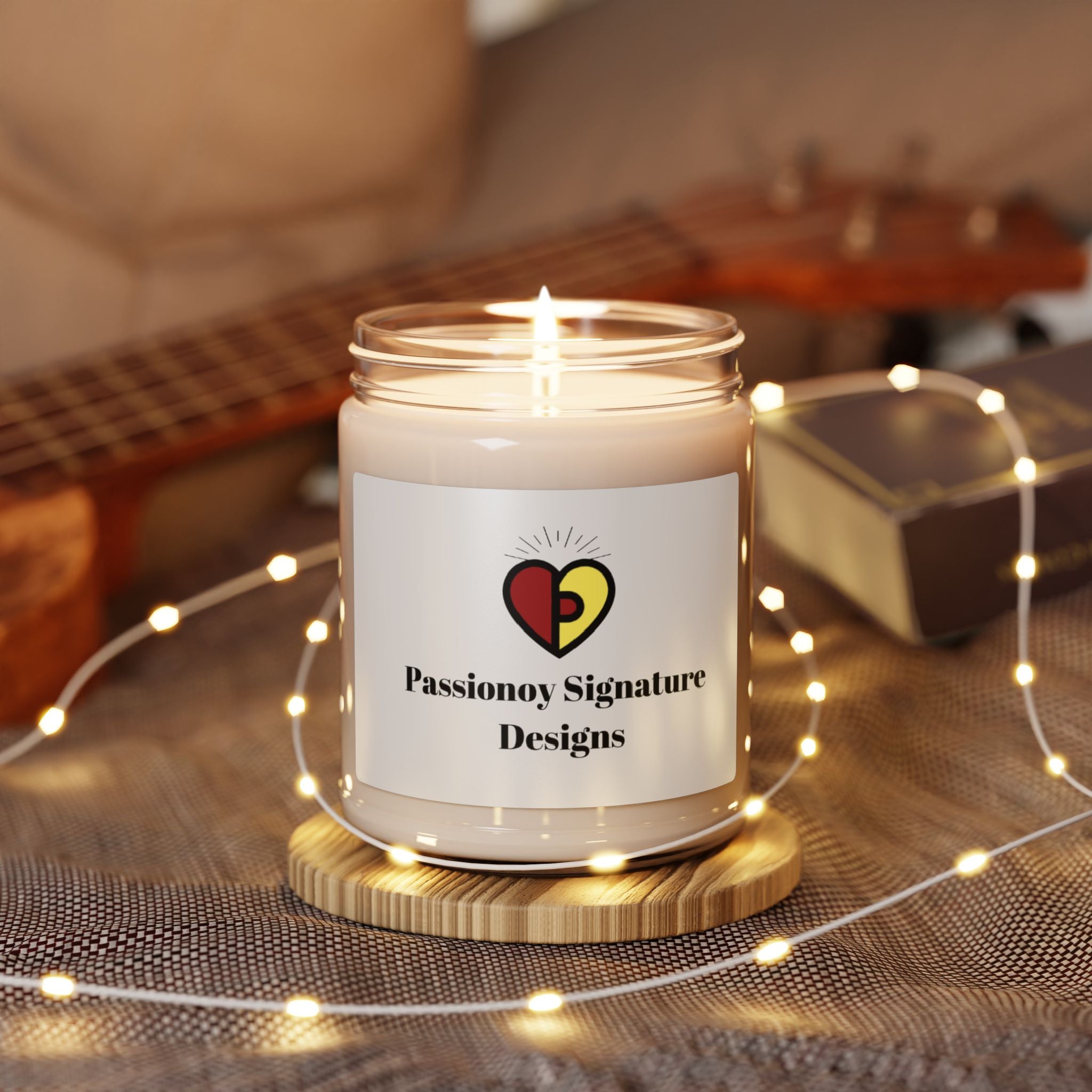 Passionoy Signature Designs Scented Soy Candle - 9oz Natural Wax Candle with Custom Label