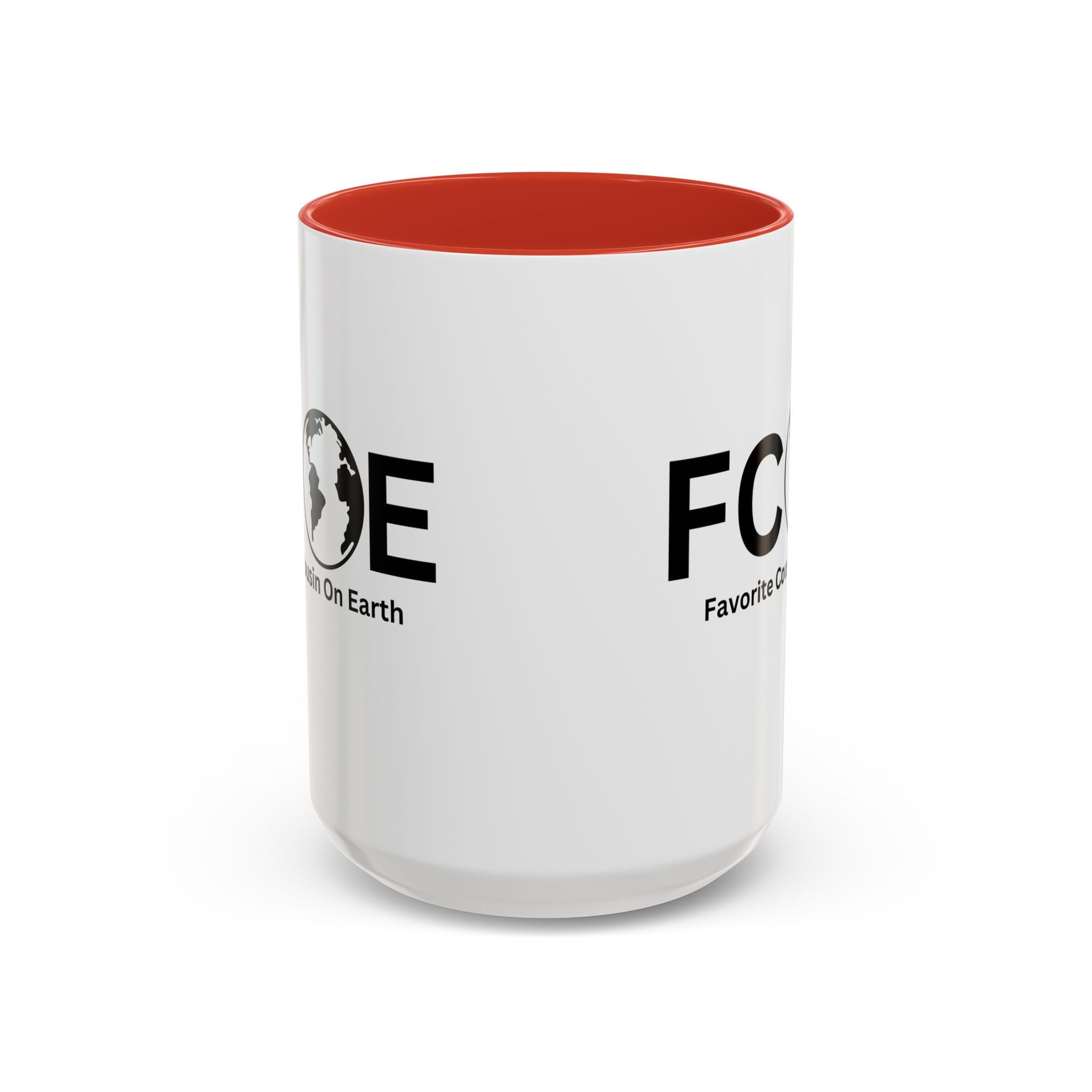 Favorite Cousin On Earth (FCOE) Accent Coffee Mug (11oz, 15oz)