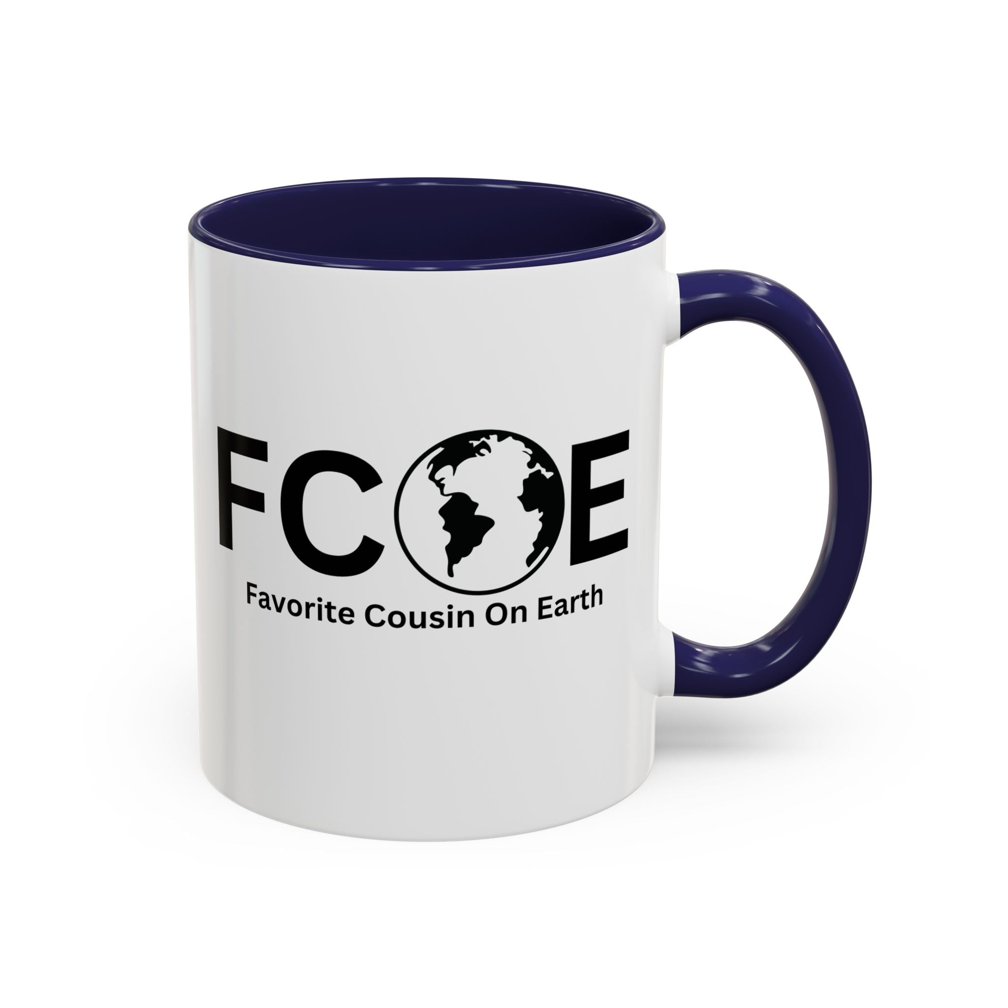 Favorite Cousin On Earth (FCOE) Accent Coffee Mug (11oz, 15oz)