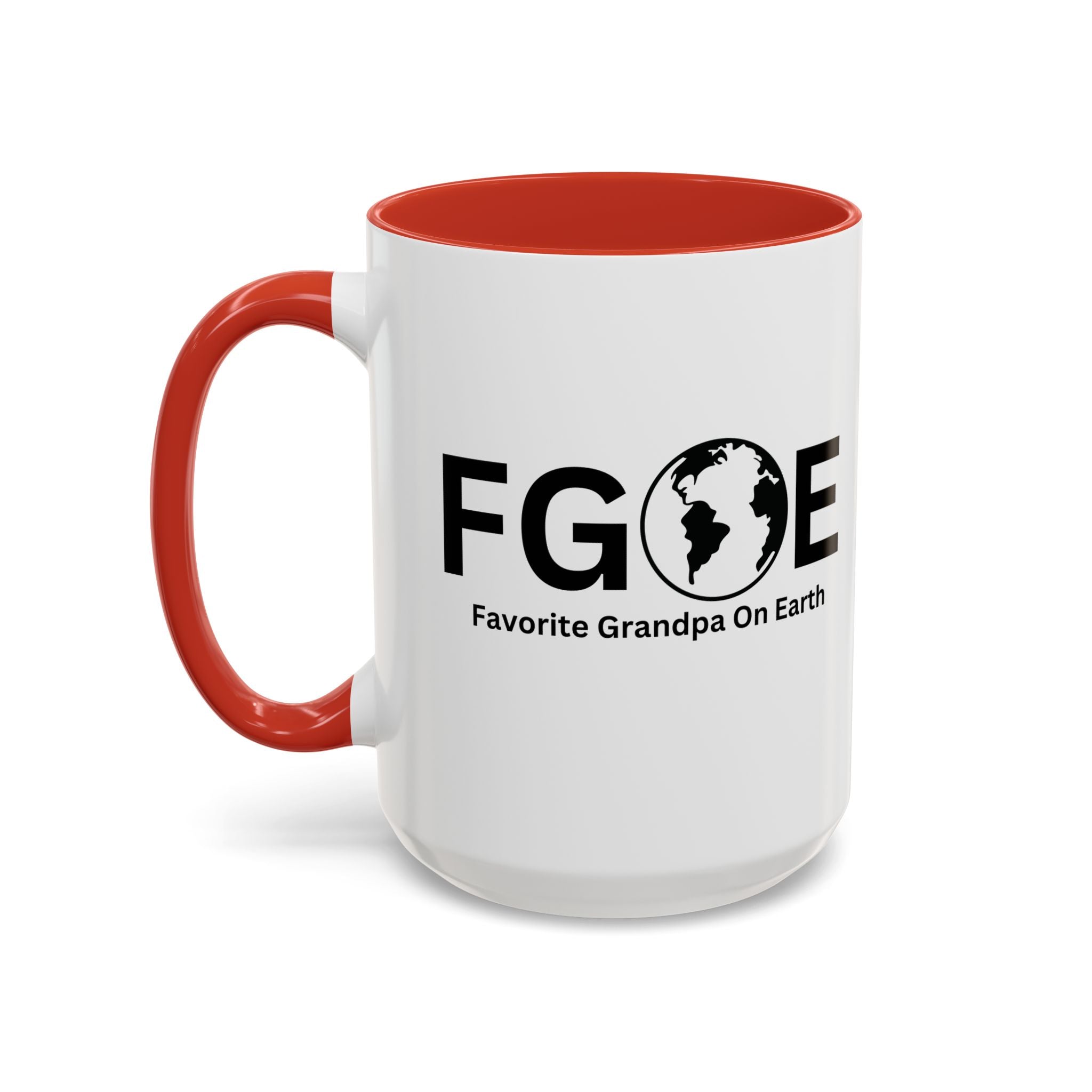 Favorite Grandpa On Earth (FGOE) Accent Coffee Mug (11oz, 15oz)