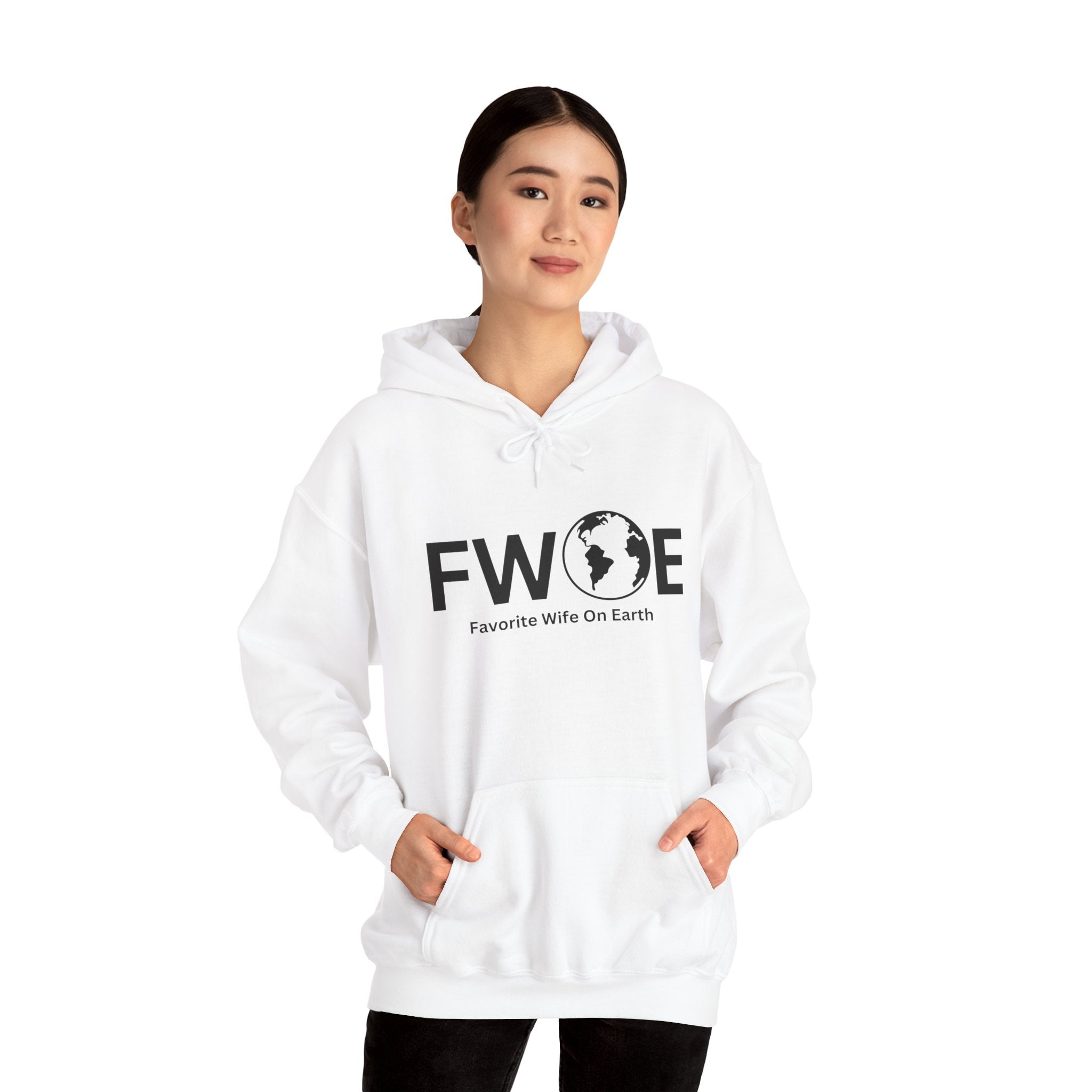 Favorite Wife On Earth (FWOE) Hooded Sweatshirt - Cozy and Stylish Hoodie for Cold Days