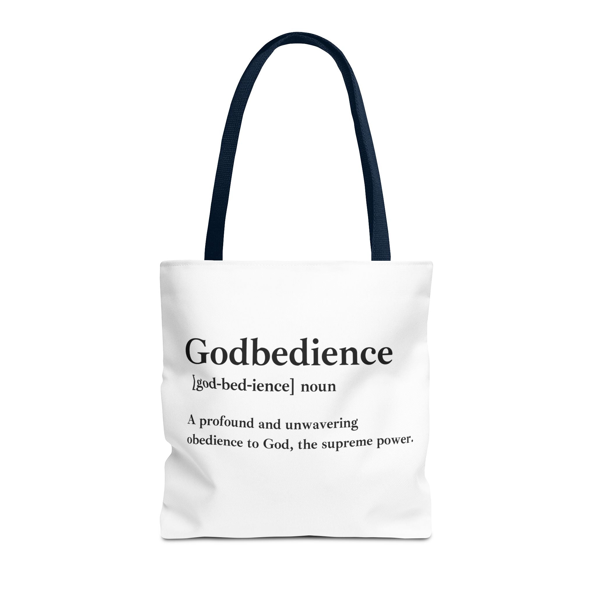 Godbedience Tote Bag - Custom Printed Stylish and Functional Tote