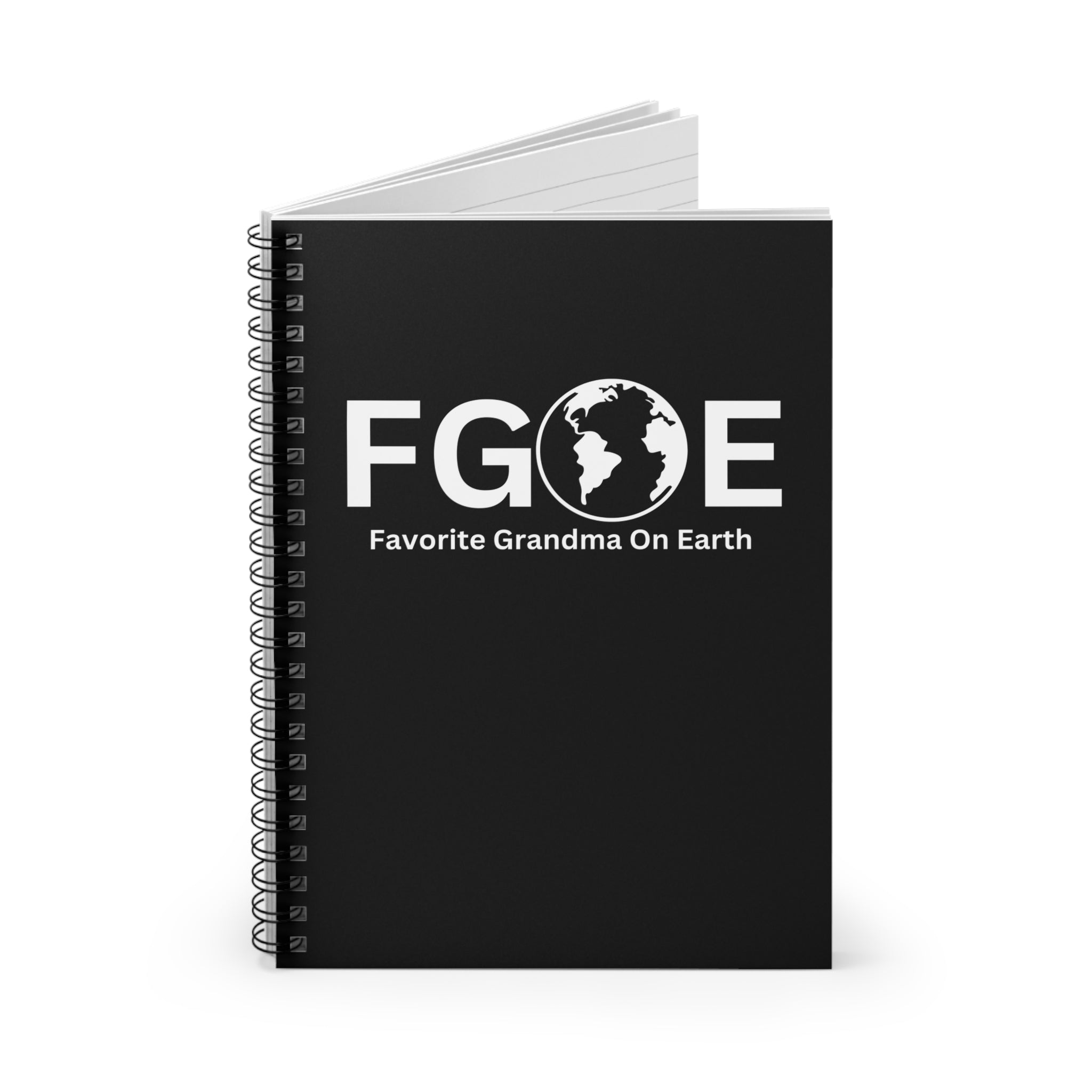 Favorite Grandma On Earth (FGOE) Spiral Notebook - 118 Page Ruled Line Notebook for Everyday Use