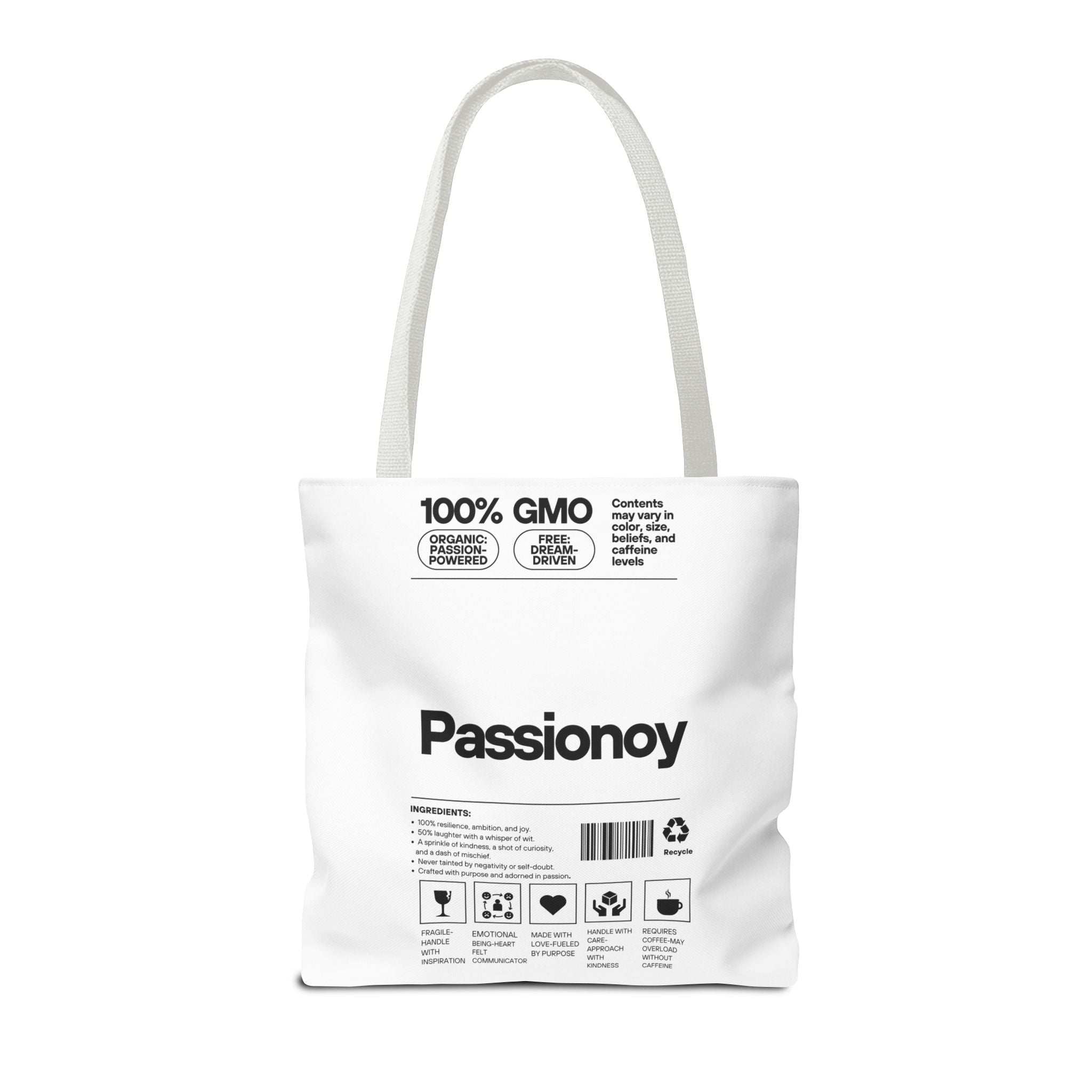 Passionoy Label Tote Bag - Custom Printed Stylish and Functional Tote