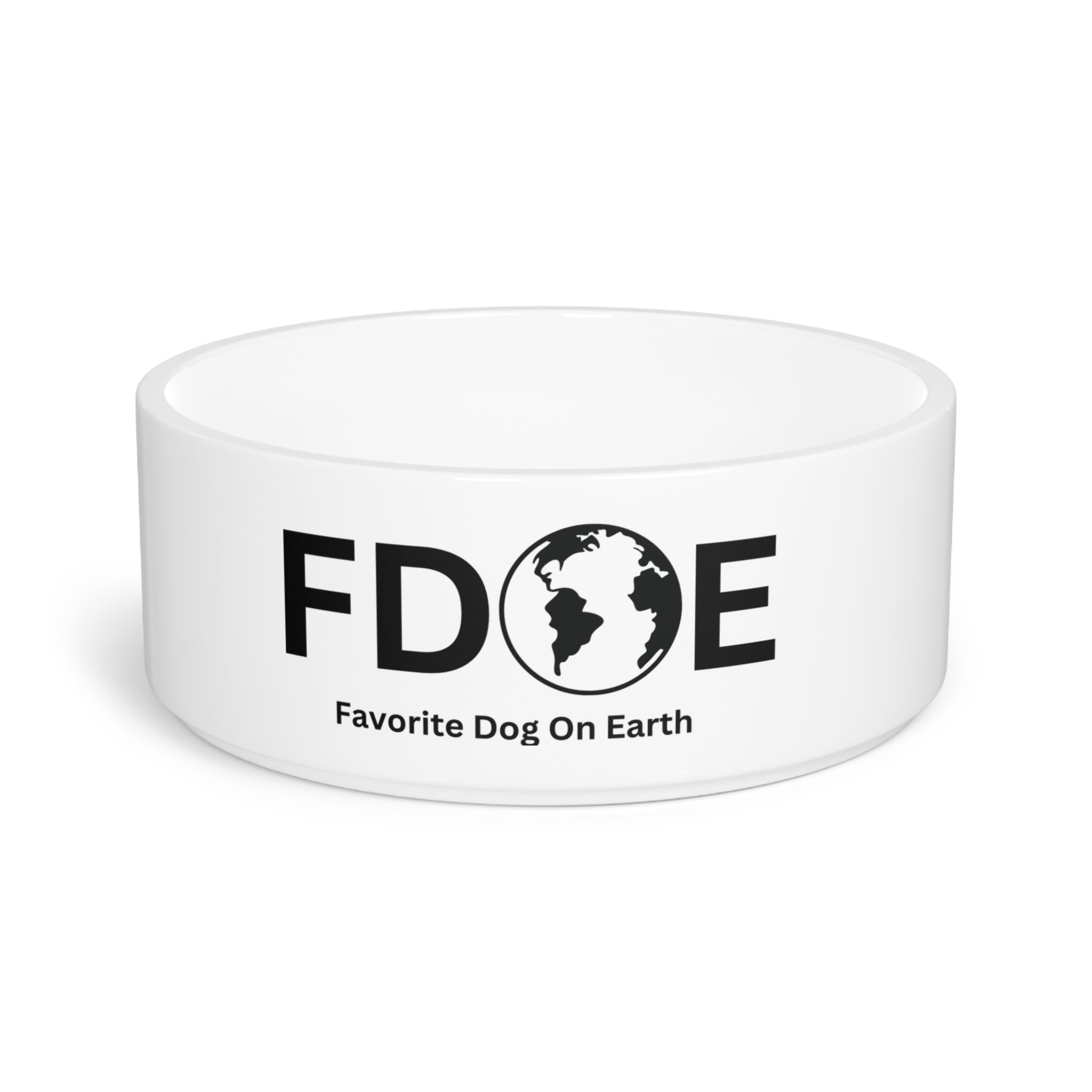 Favorite Dog On Earth (FDOE) Custom Pet Bowl - Stylish and Functional Ceramic Dog Bowl