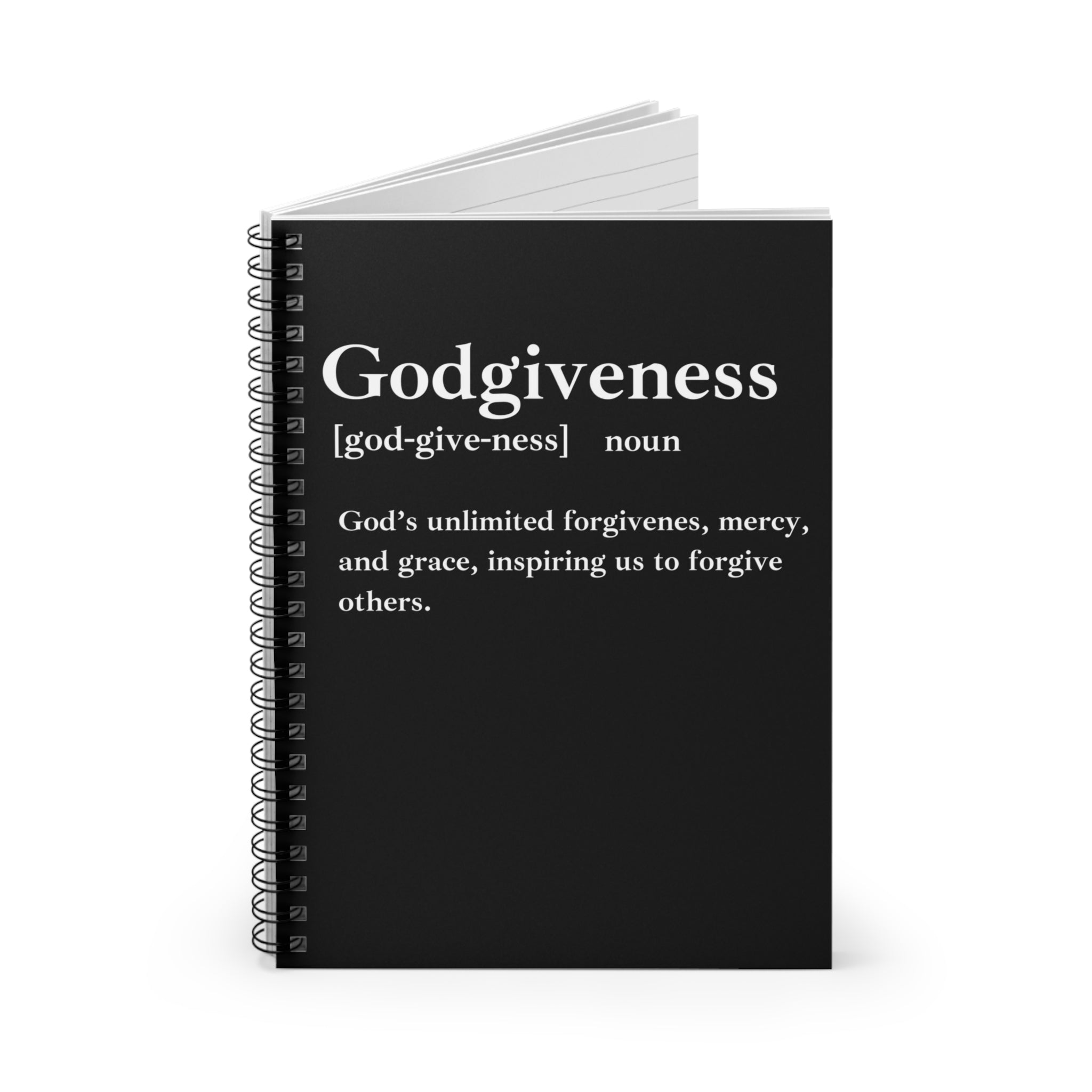 Godgiveness Spiral Notebook - 118 Page Ruled Line Notebook for Everyday Use