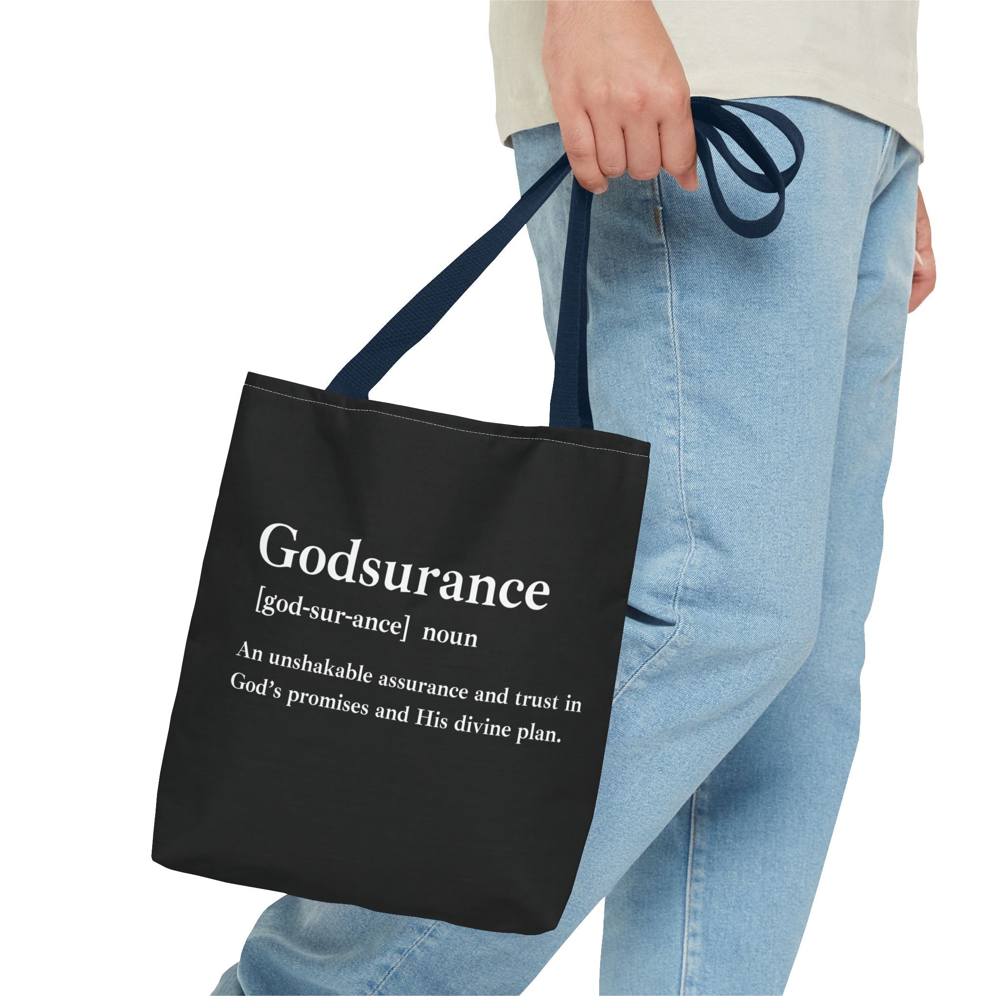 Godsurance Tote Bag - Custom Printed Stylish and Functional Tote