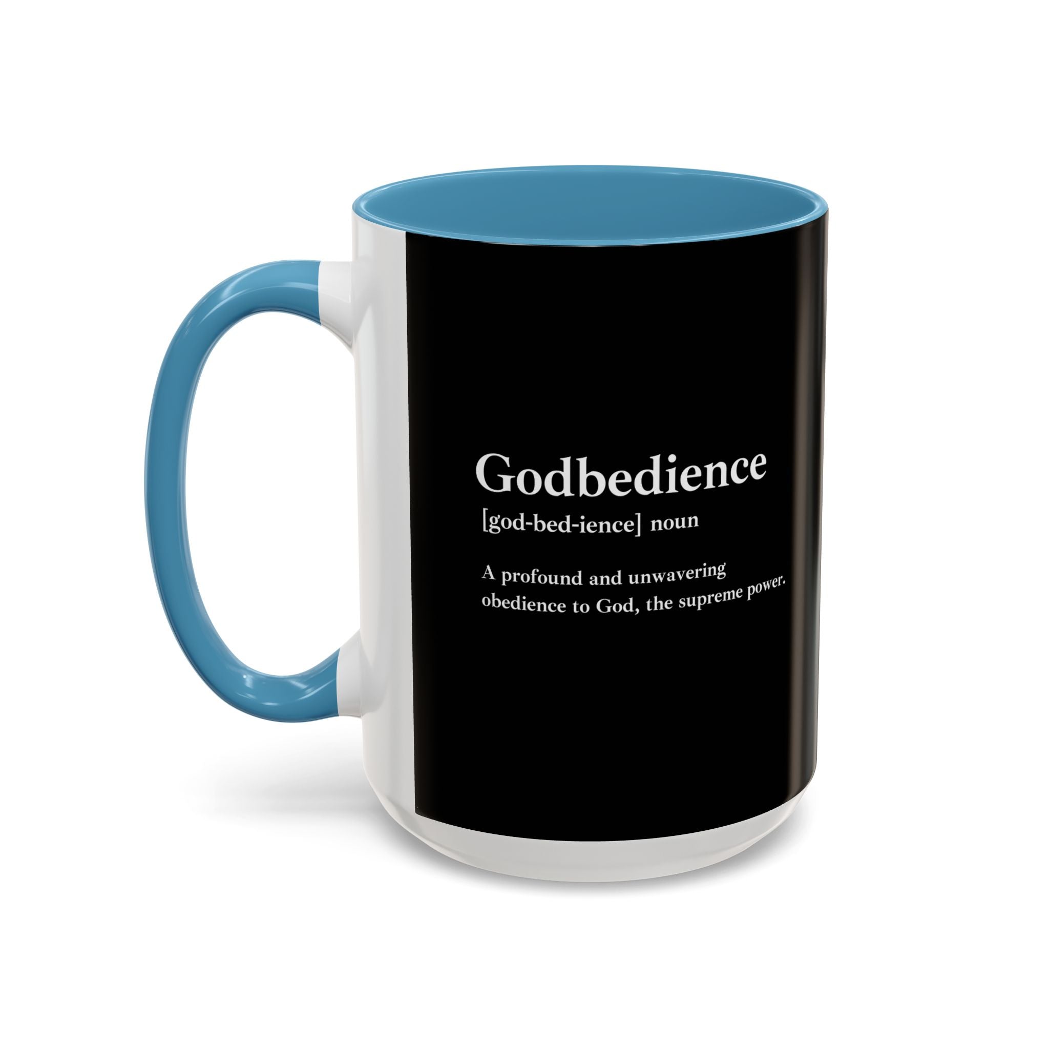 Godbedience Accent Coffee Mug (11, 15oz)