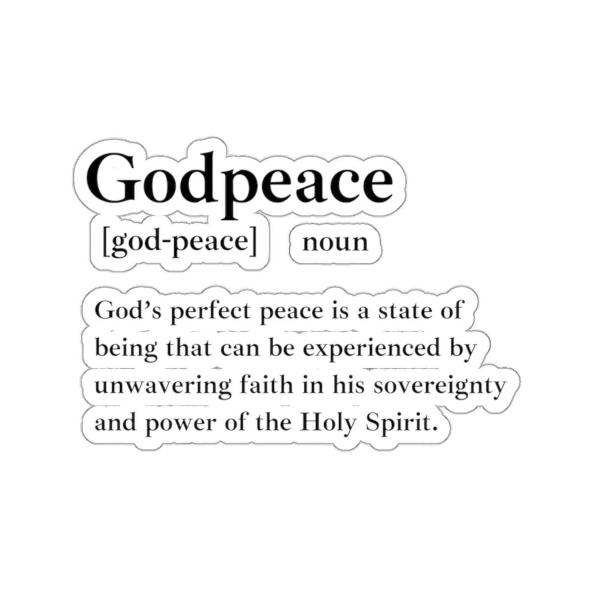 Godpeace Kiss-Cut Stickers - Custom Vinyl Stickers for Creative Decor