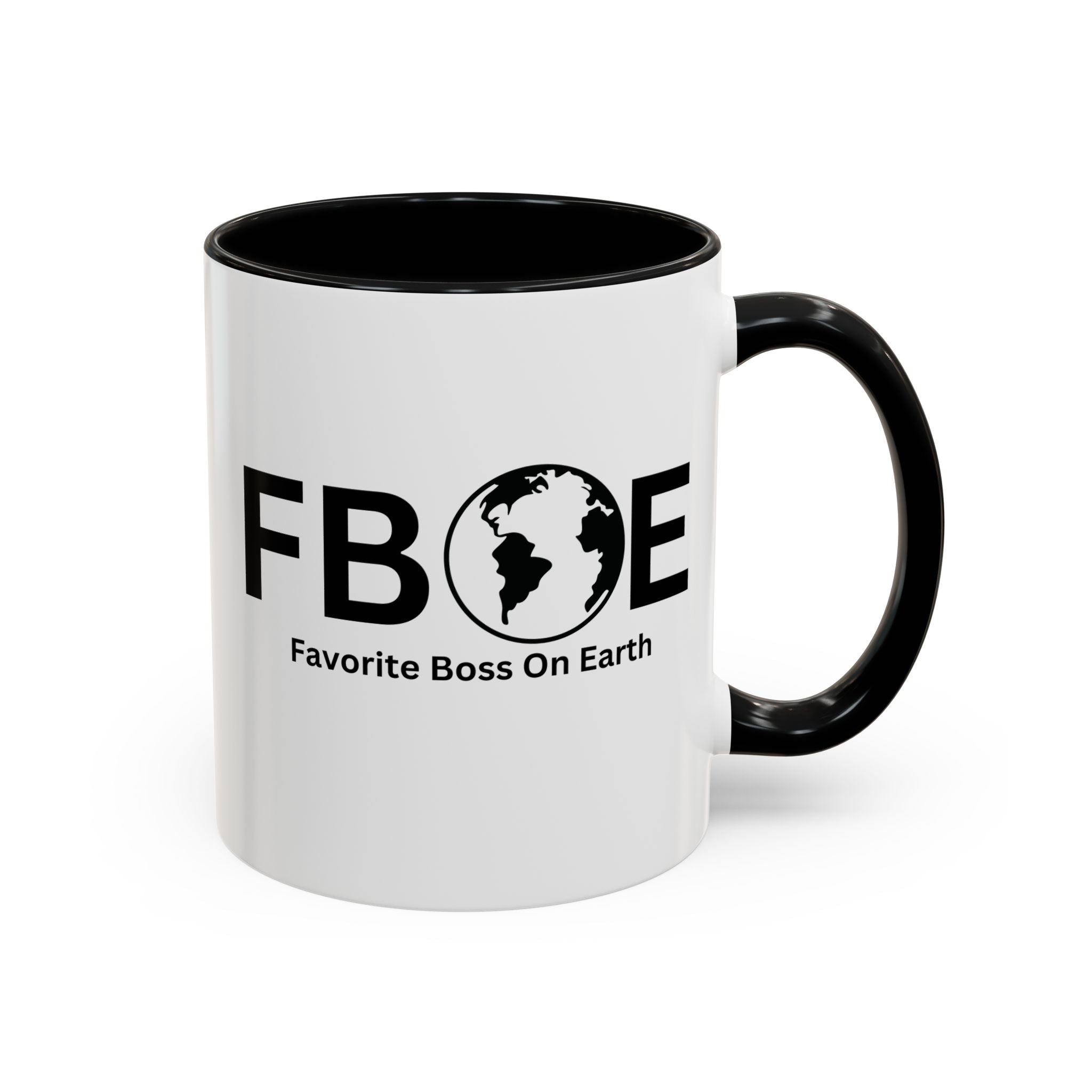 Favorite Boss On Earth (FBOE) Accent Coffee Mug (11oz, 15oz)